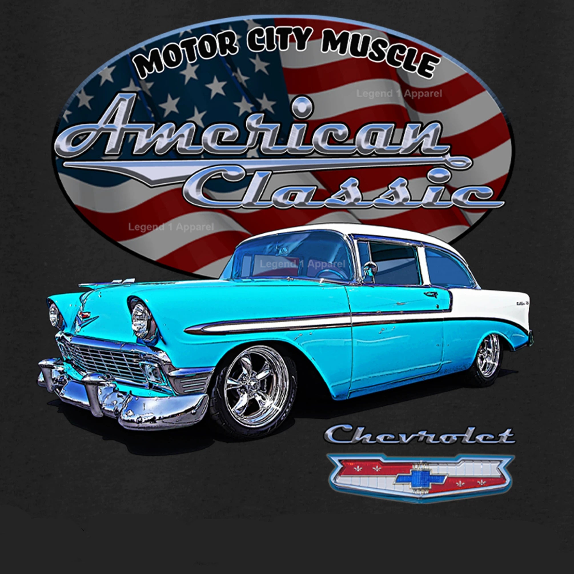 1956 Chevrolet Bel Air Coupe - American Classic Muscle Car T-shirt