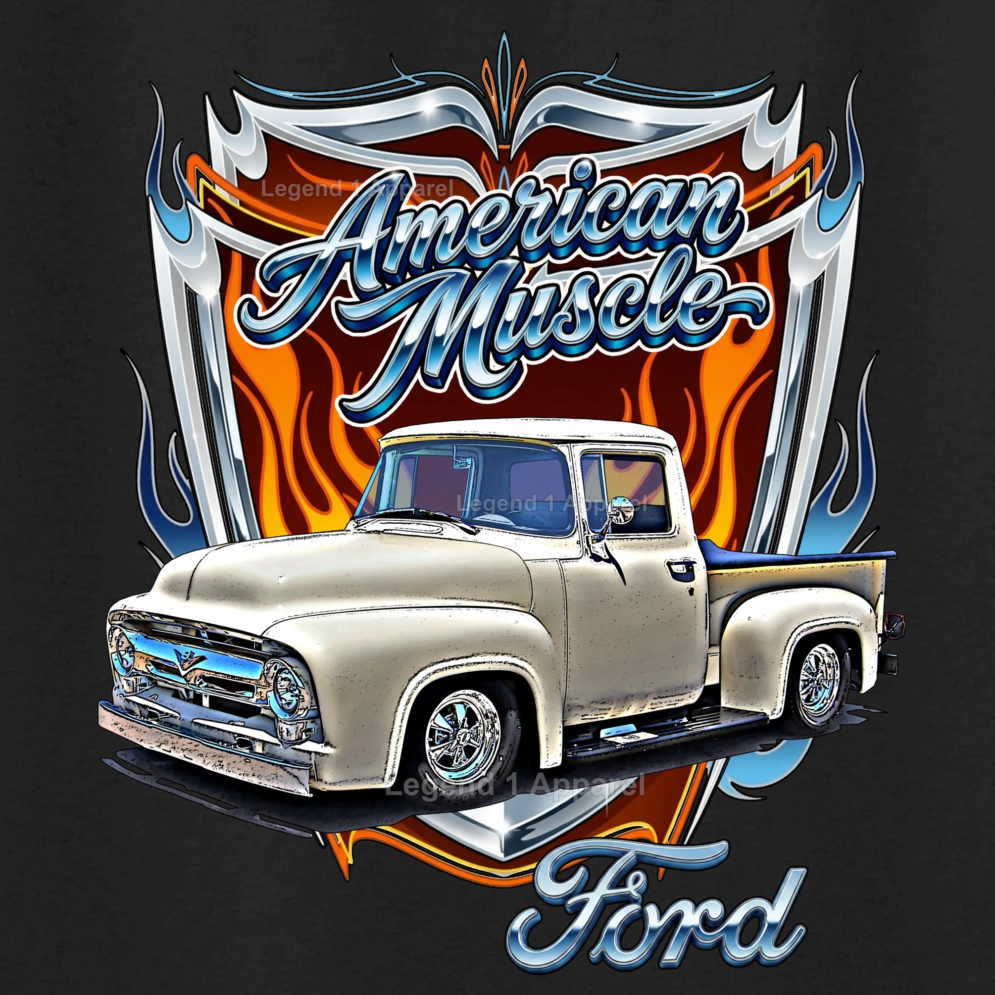 1956 Ford F100 Truck American Muscle T-Shirt –56 Ford Pick up Graphic Tee