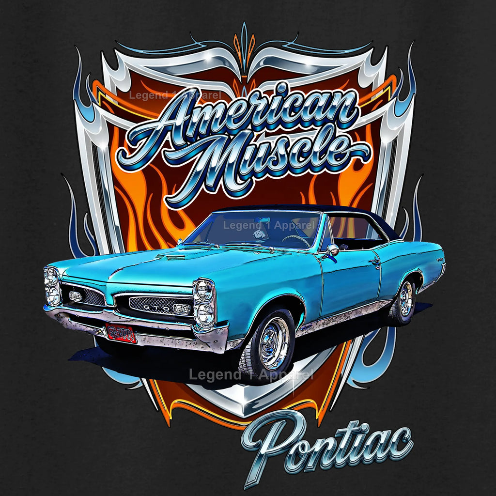 1967 Pontiac GTO American Muscle T-Shirt – 67 GTO Classic Car Graphic Tee