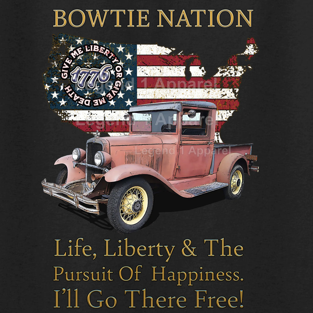 1932 Chevrolet Pick Up Truck Bowtie Nation T-Shirt – 32 Chevy Classic Truck Graphic Tee