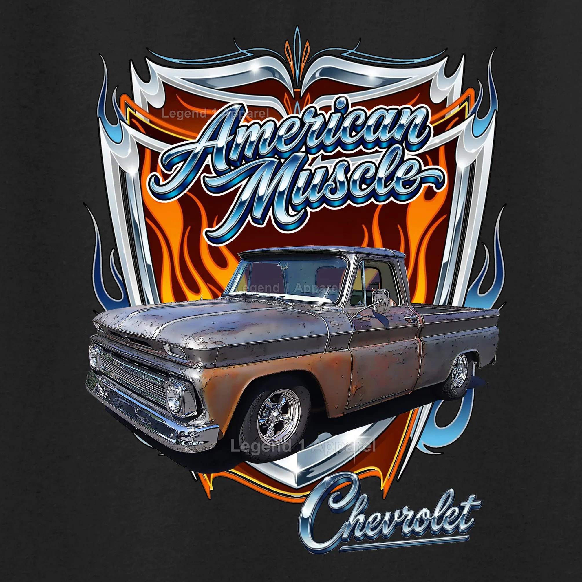 1965 Chevrolet Truck American Muscle T-Shirt – 65 Chevy Classic Pick Up Graphic Tee