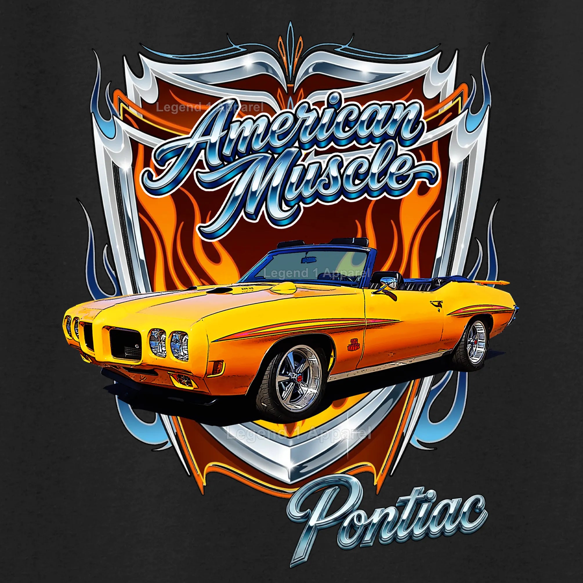 1970 Pontiac GTO American Muscle T-Shirt – 70 Judge GTO Classic Car Graphic Tee