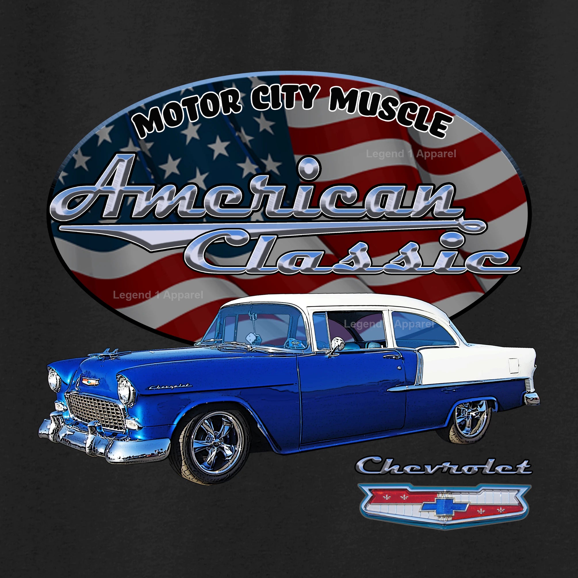 1955 Chevrolet Bel Air Coupe - American Classic Muscle Car T-shirt