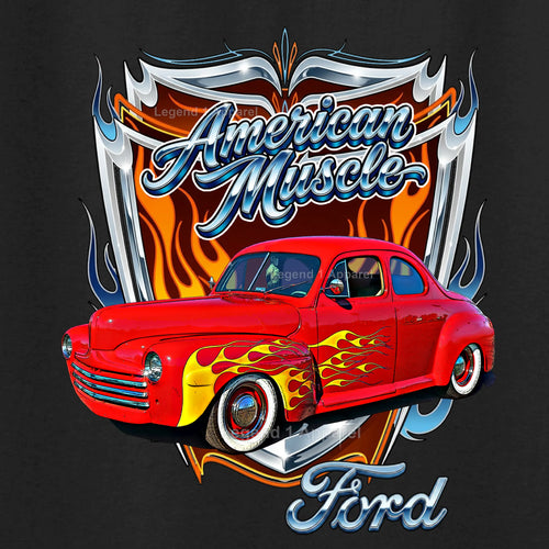 1947 Ford Coupe American Muscle T-Shirt –47 Ford Coupe Car Graphic Tee