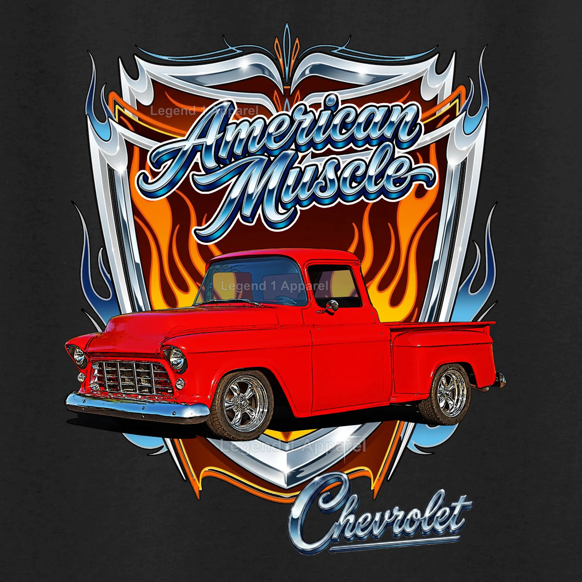 1956 Chevy Truck American Muscle T-Shirt – 56 Chevrolet Pick up Classic Truck Graphic Tee