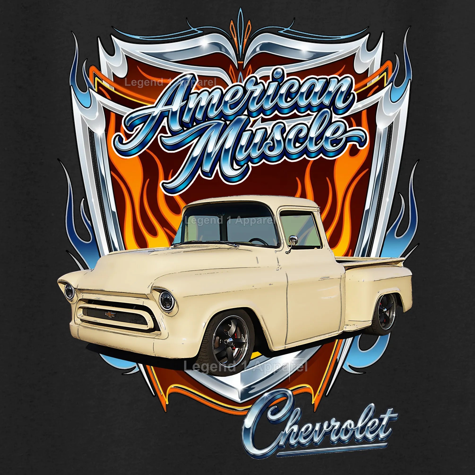 1957 Chevrolet Truck American Muscle T-Shirt – 57 Chevy Classic Pick Up Graphic Tee