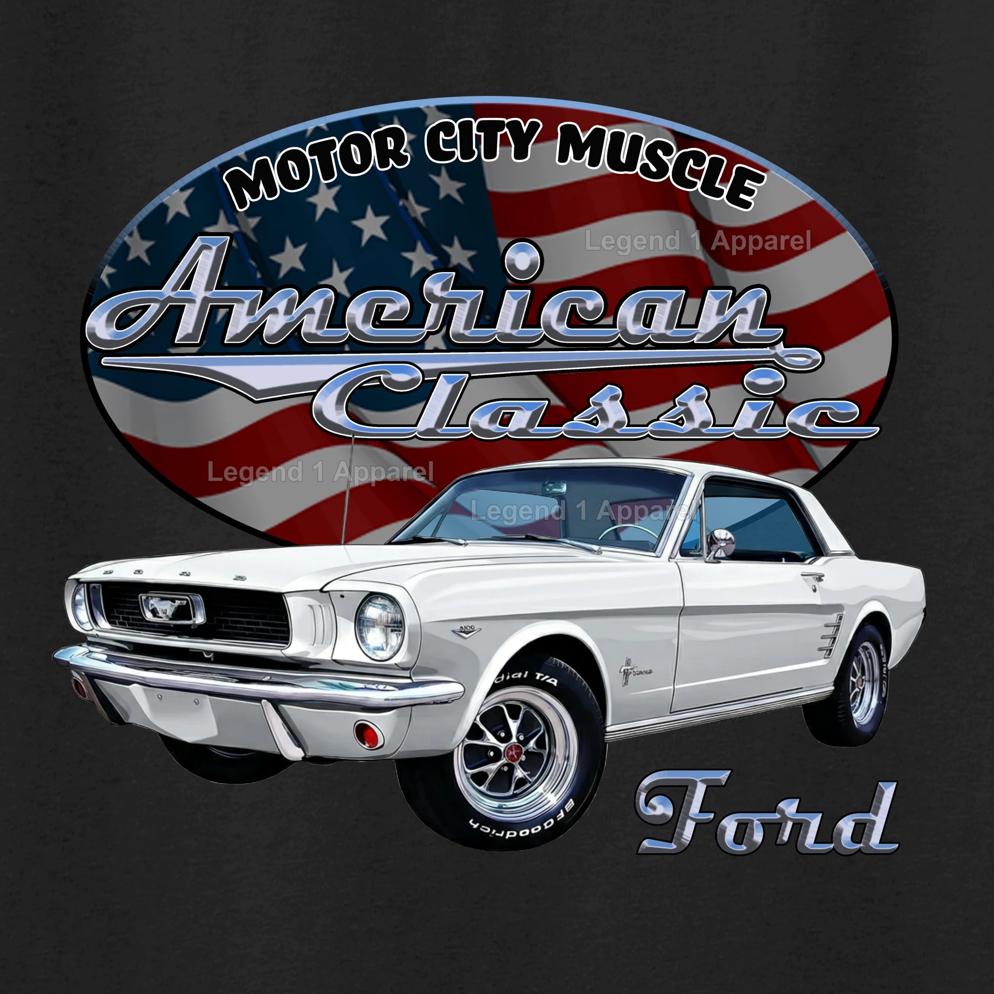 1966 Ford Mustang Coupe - American Classic Muscle Car T-shirt