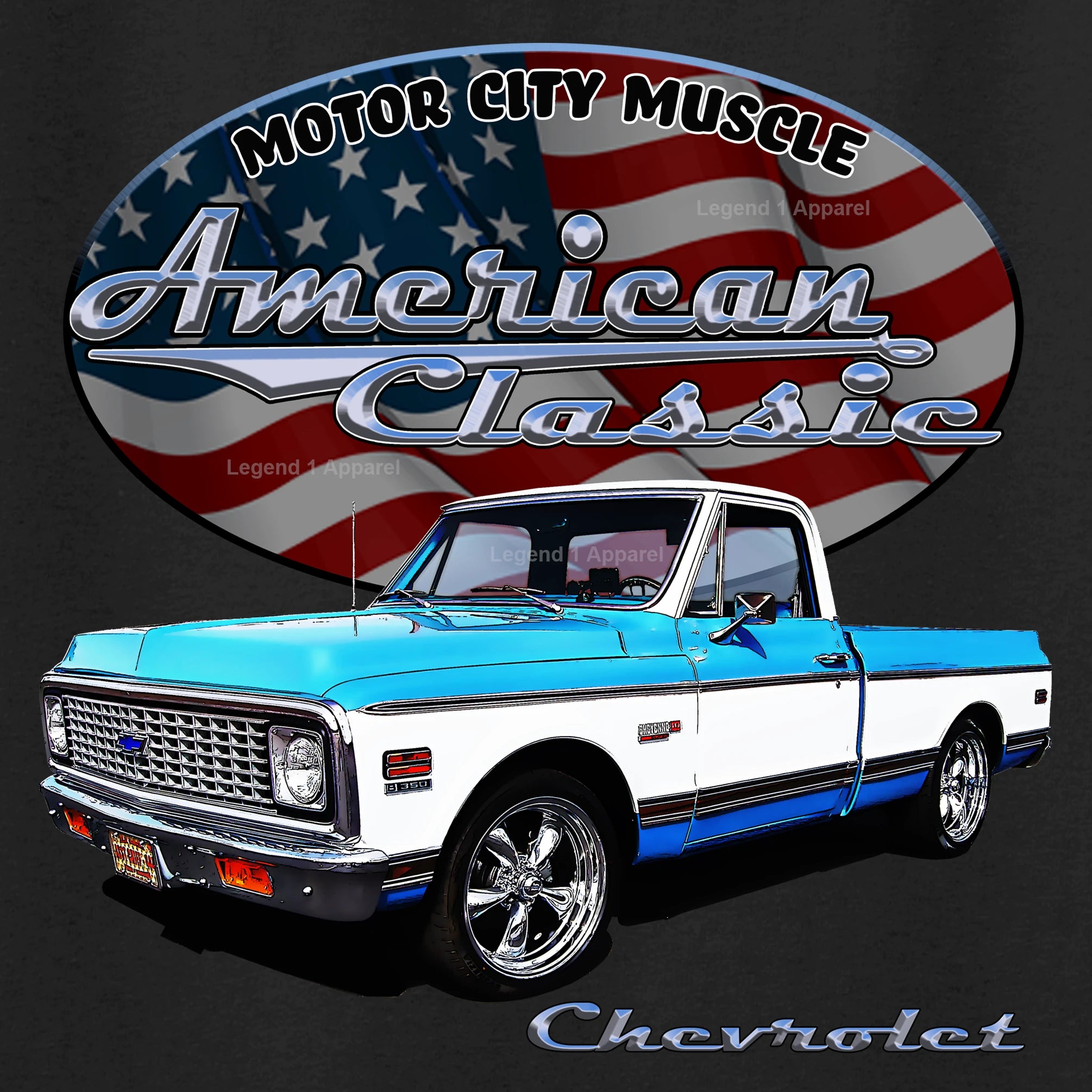 1972 Chevrolet C10 Pick Up - American Classic Muscle Truck T-shirt