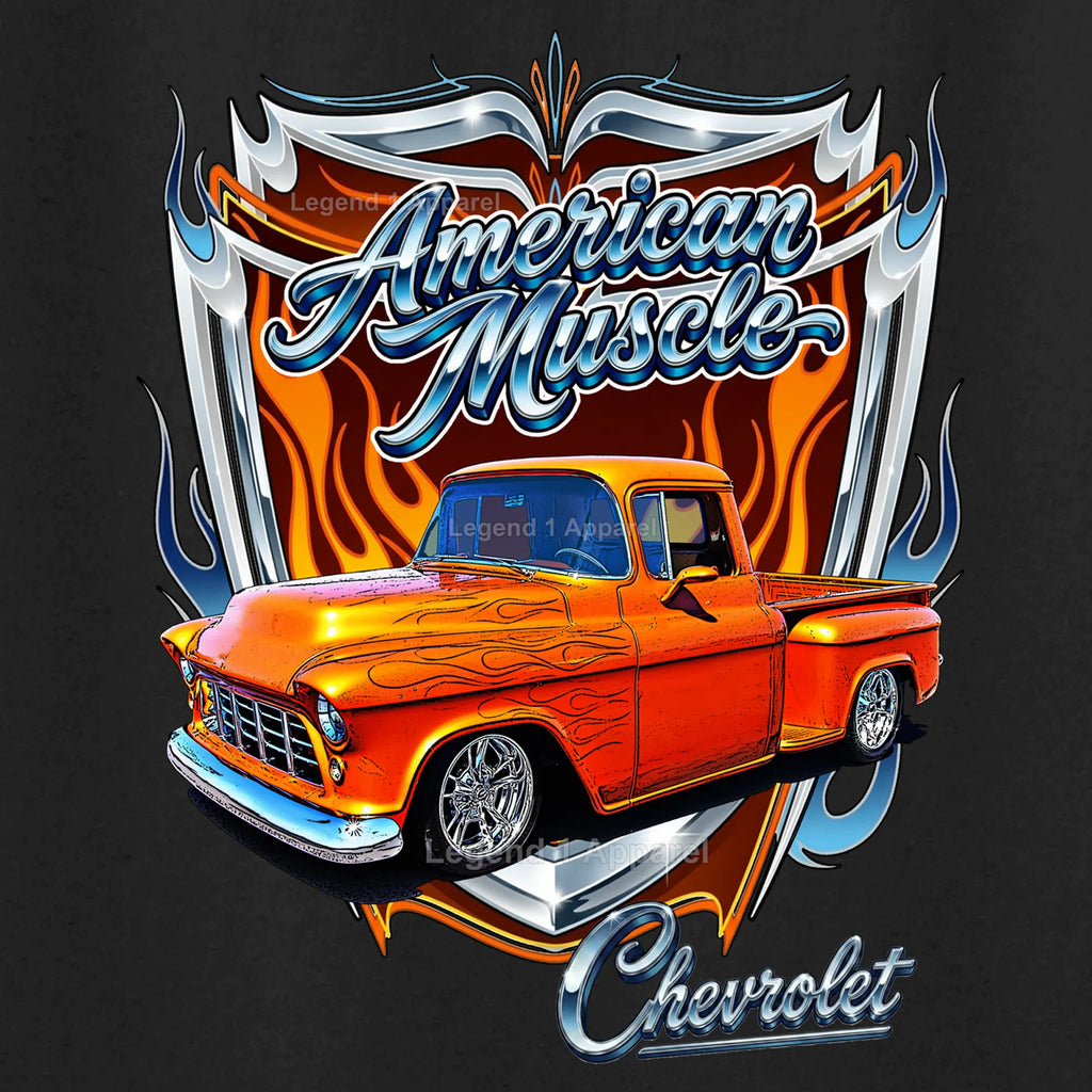 1955 Chevy Truck American Muscle T-Shirt –55 Chevrolet Pick up Classic Truck Graphic Tee