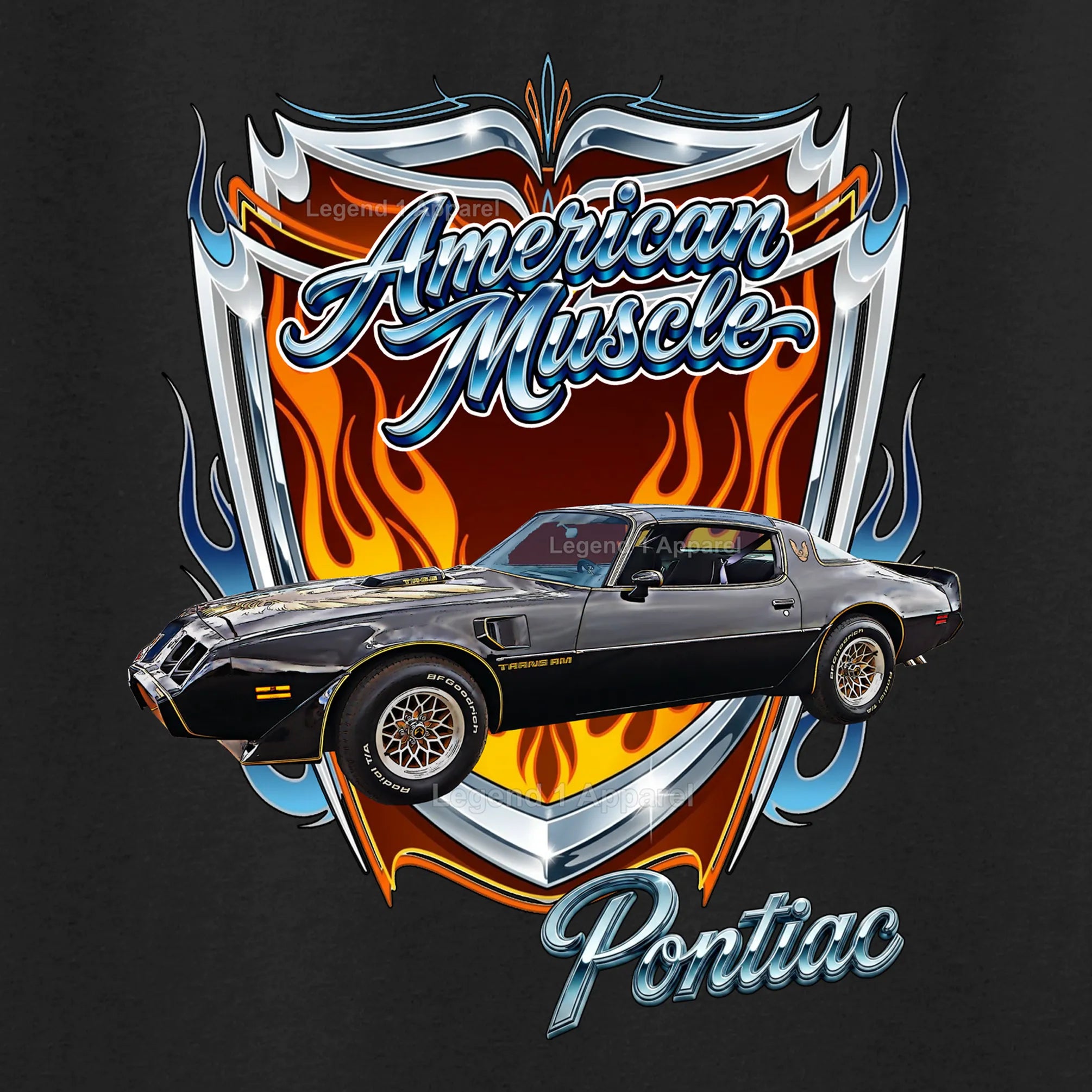 1979 Pontiac Trans Am American Muscle T-Shirt – 79 Trans Am Classic Car Graphic Tee