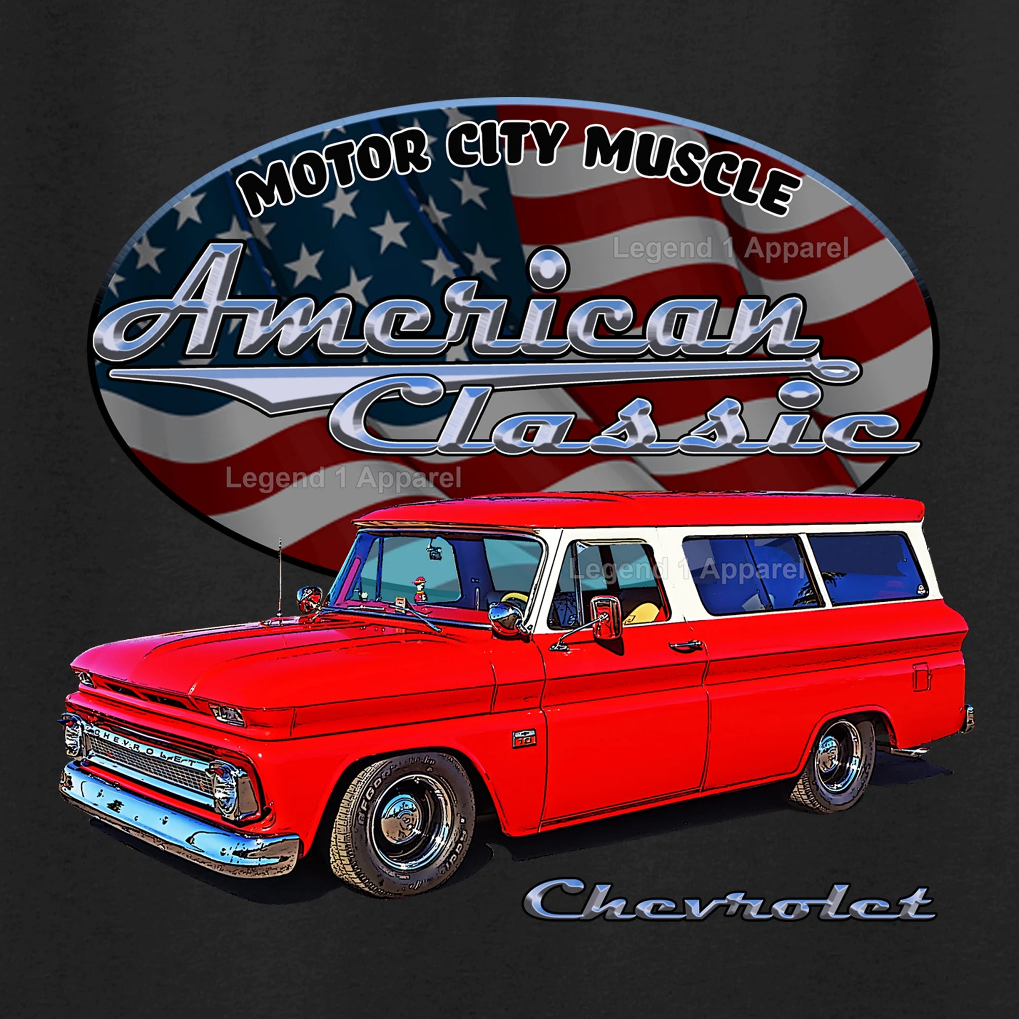 1966 Chevrolet Suburban Carryall - American Classic Muscle Truck T-shirt