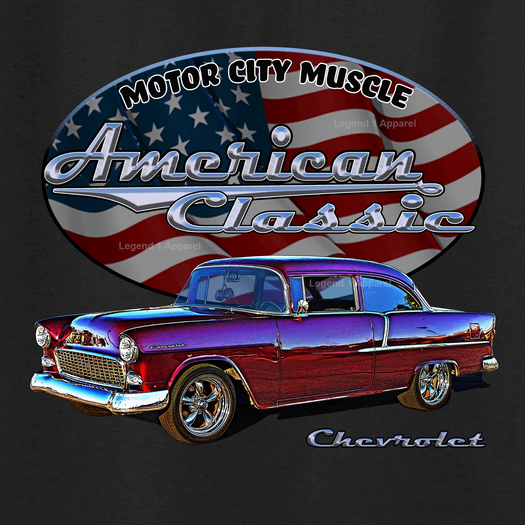 1955 Chevrolet Del Ray Coupe - American Classic Muscle Car T-shirt