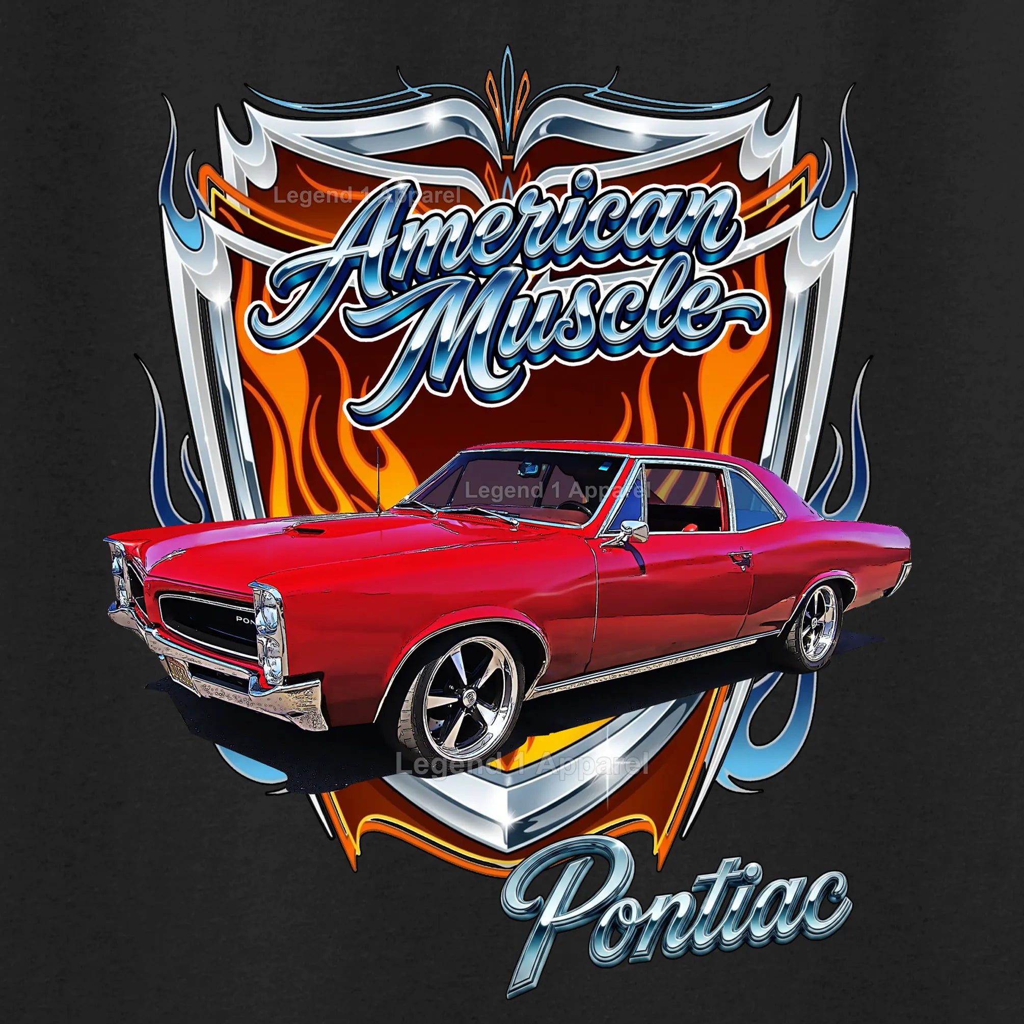 1965 Pontiac Le Mans American Muscle T-Shirt – 65 Lemans Classic Car Graphic Tee