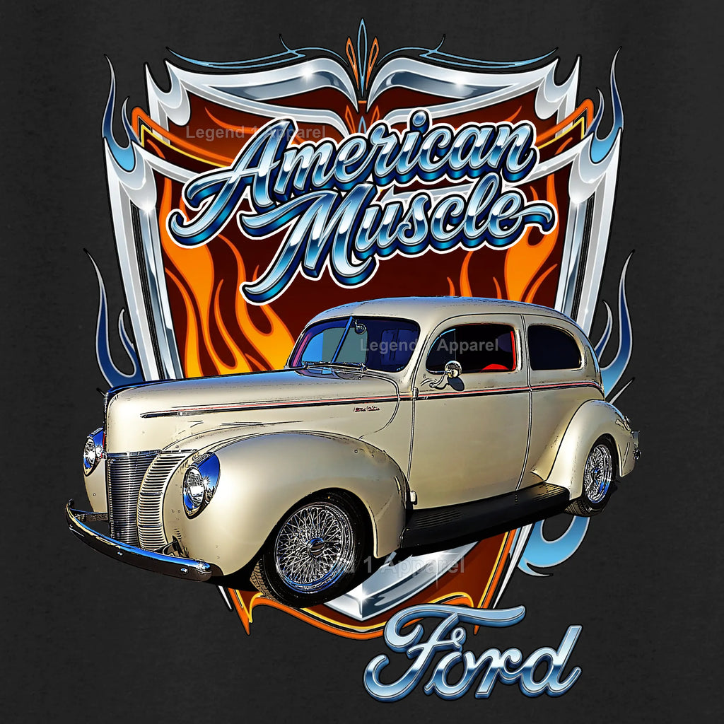 1940 Ford Coupe American Muscle T-Shirt –40 Ford Coupe Car Graphic Tee