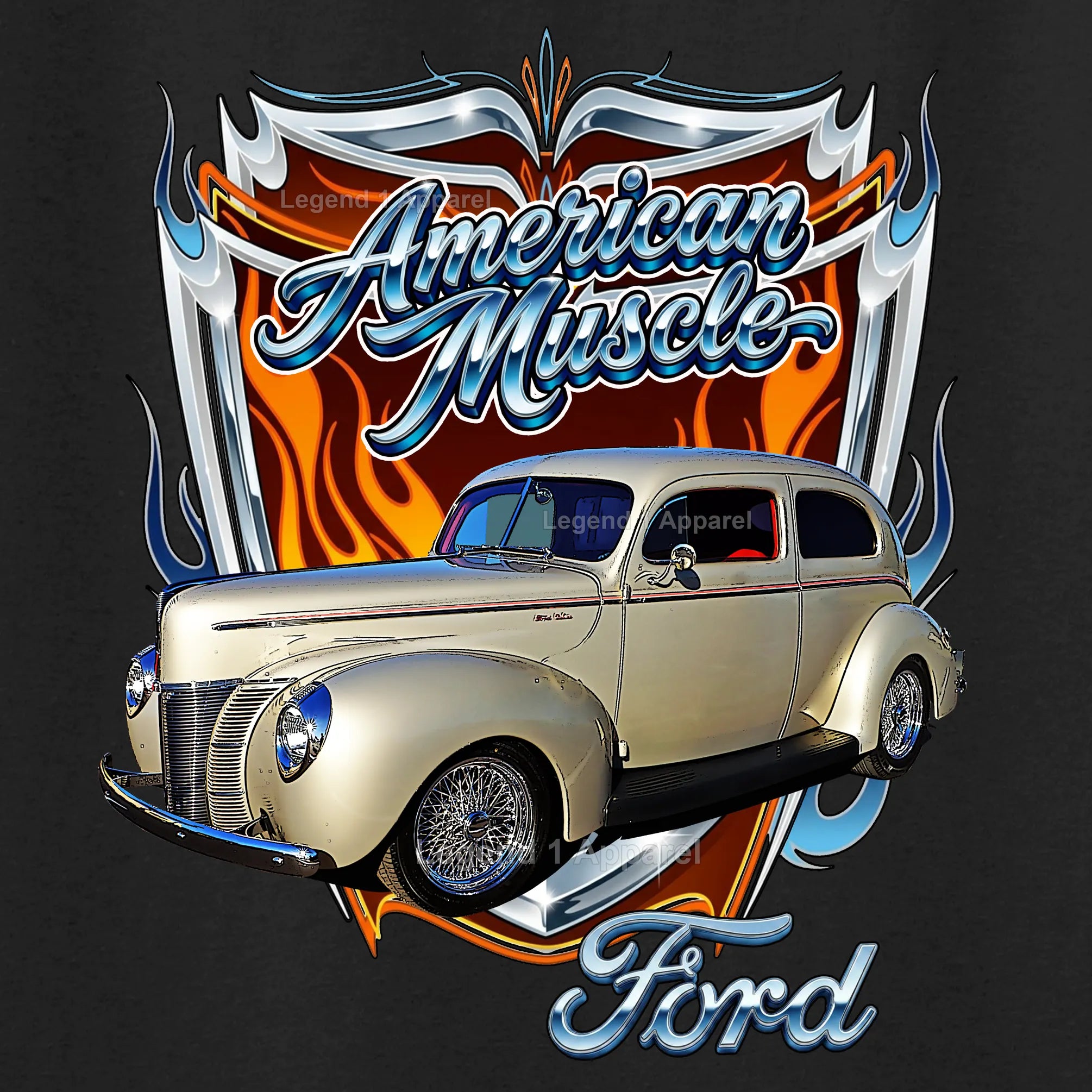 1940 Ford Coupe American Muscle T-Shirt –40 Ford Coupe Car Graphic Tee