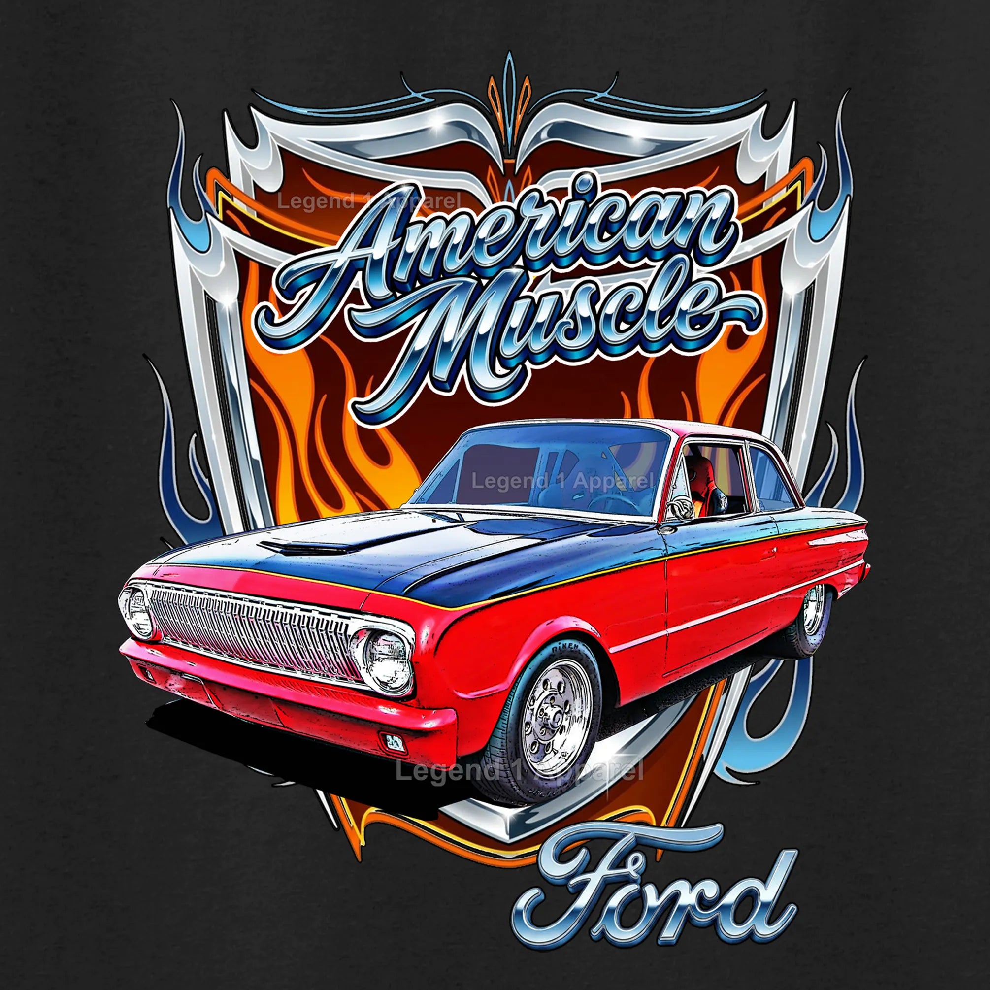 1963 Ford Falcon American Muscle T-Shirt –63 Ford Coupe Car Graphic Tee