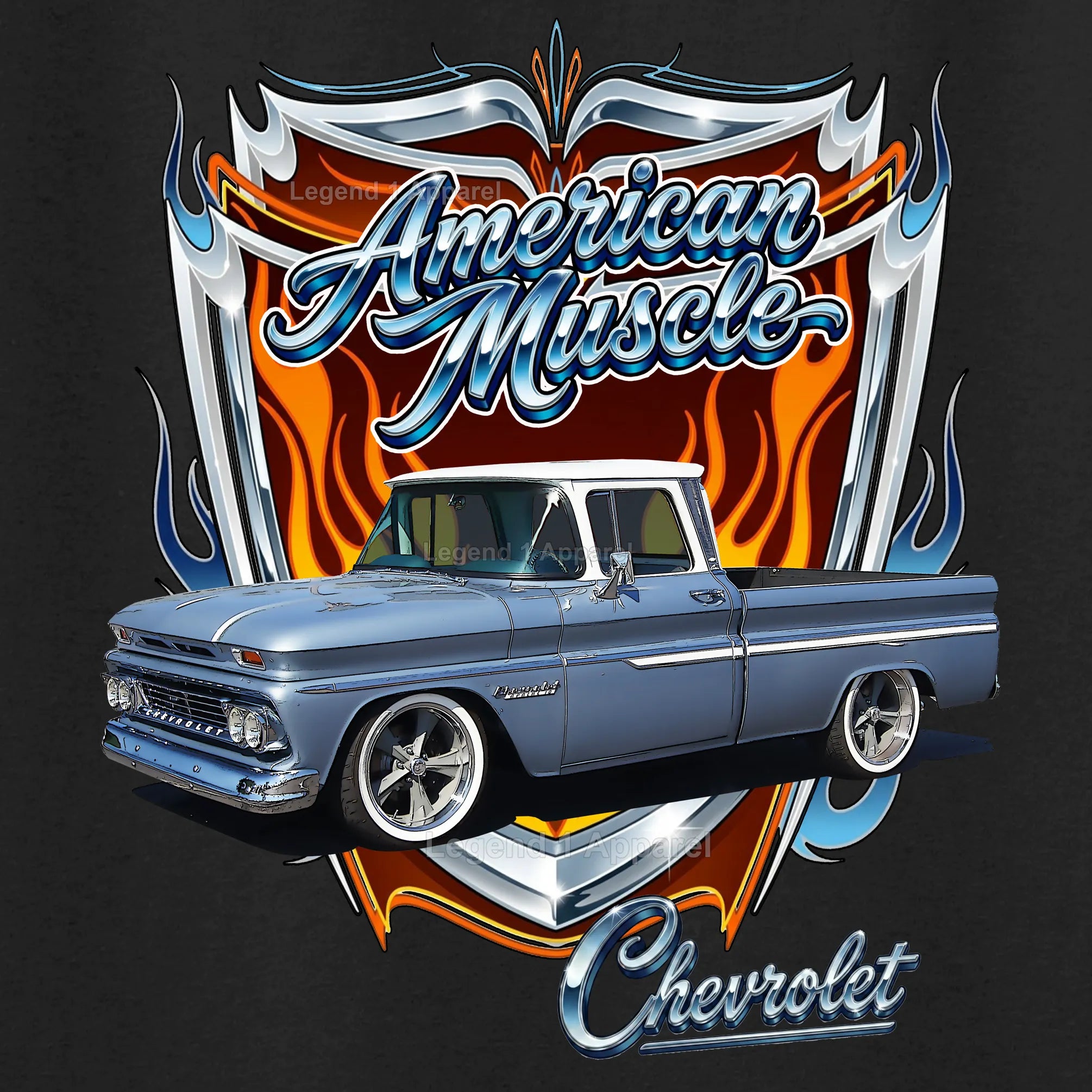 1960 Chevrolet Truck American Muscle T-Shirt – 60 Chevy Classic Pick Up Graphic Tee