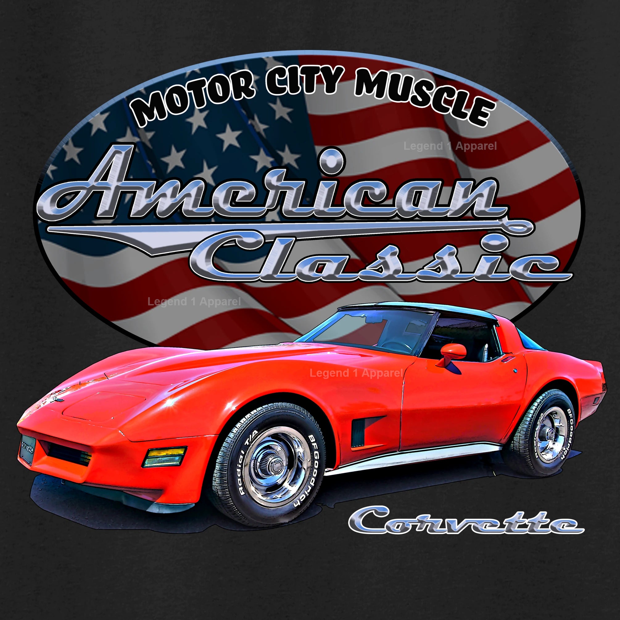 1980 Chevrolet C3 Corvette - American Classic Muscle Car T-shirt