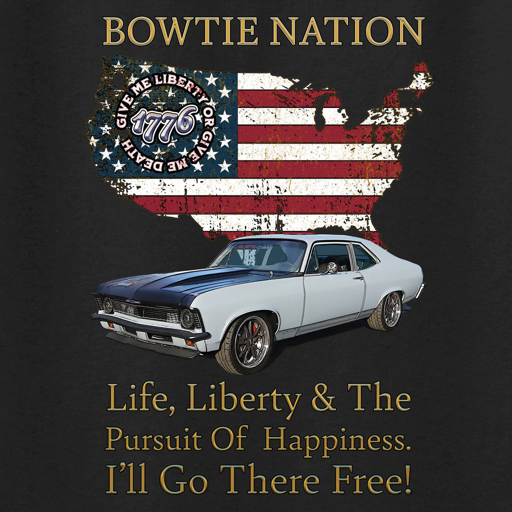 1972 Chevrolet Nova SS Bowtie Nation T-Shirt – 72 Chevy Classic Car Graphic Tee