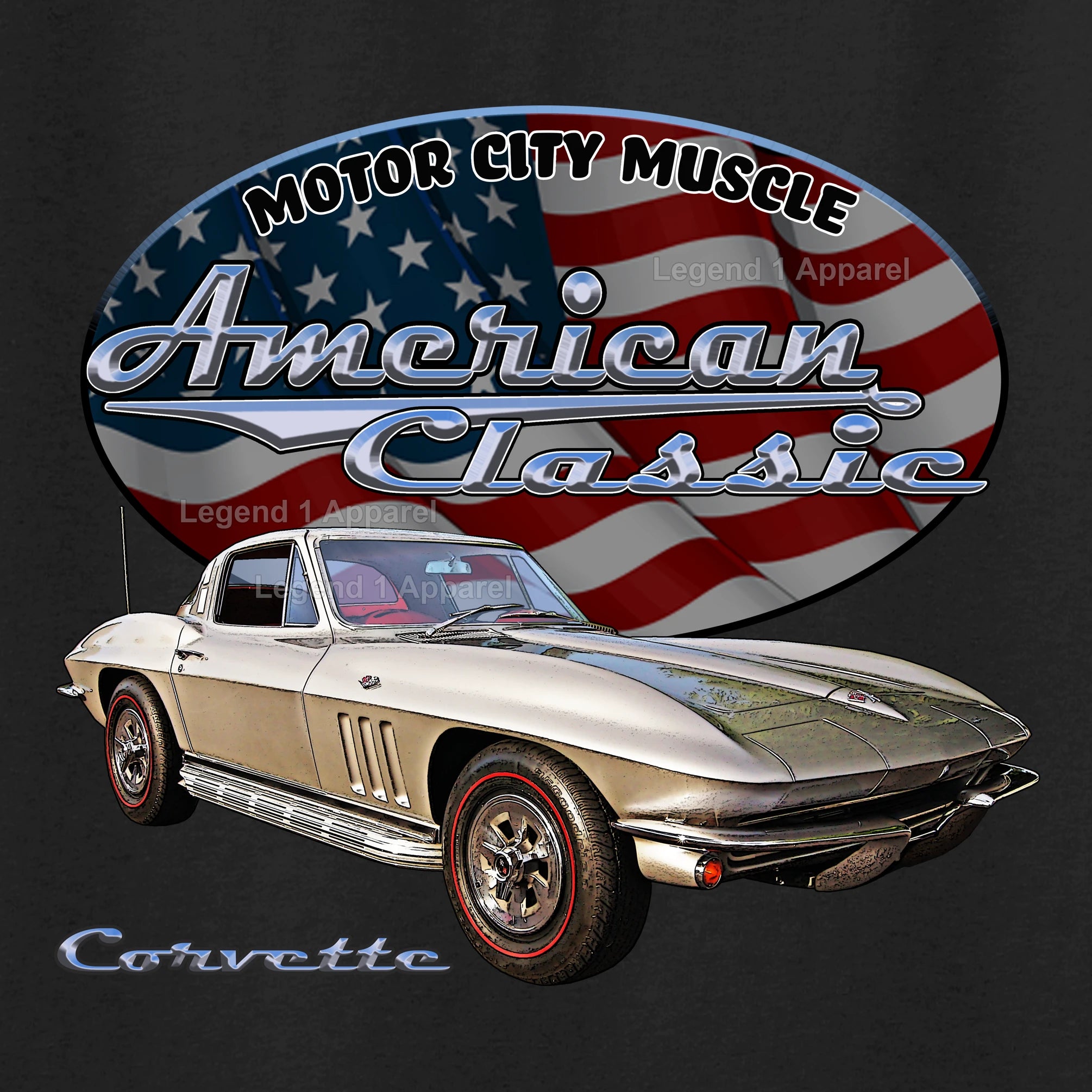 1965 Chevrolet C2 Corvette - American Classic Muscle Car T-shirt