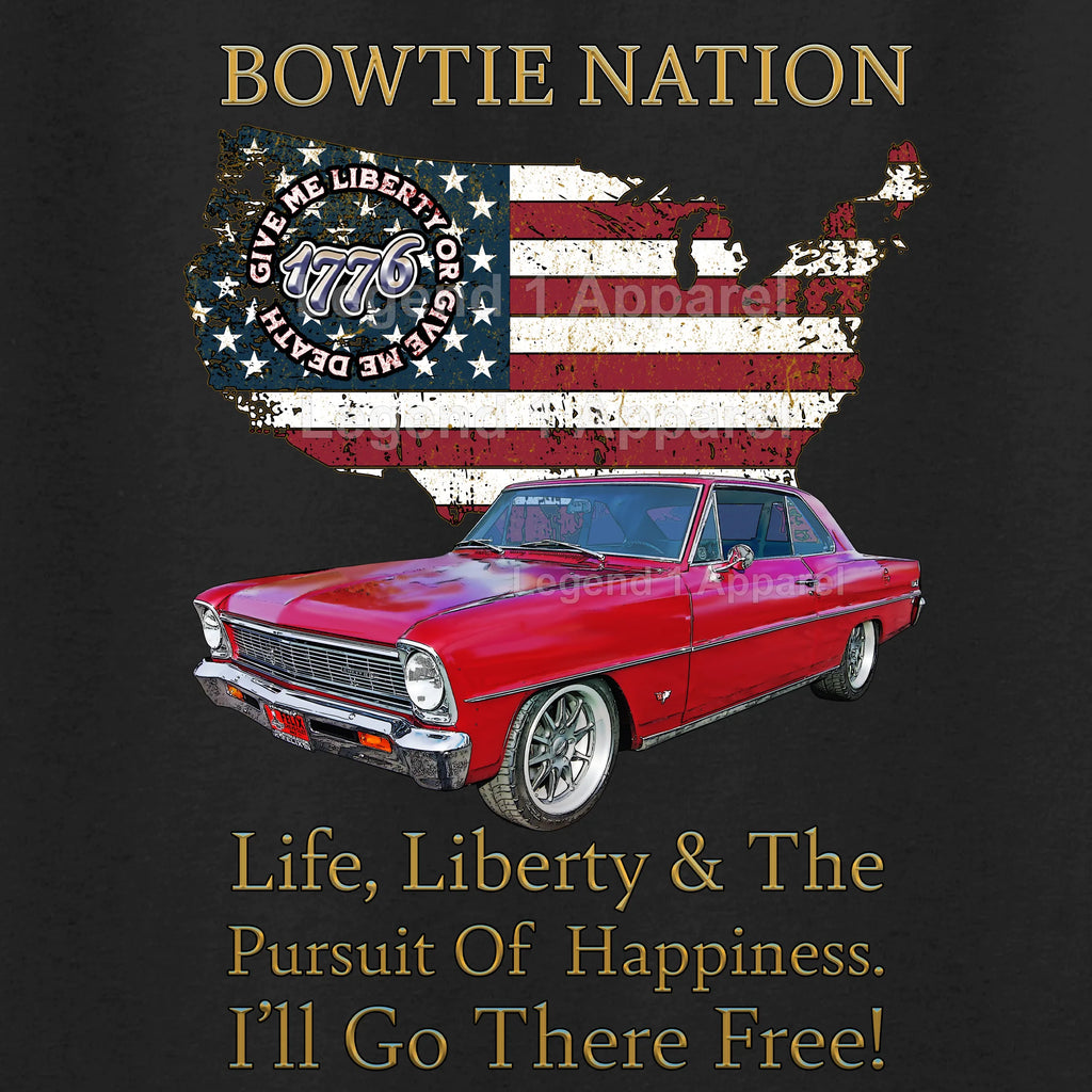 1966 Chevrolet Nova SS Bowtie Nation T-Shirt – 66 Chevy Classic Car Graphic Tee