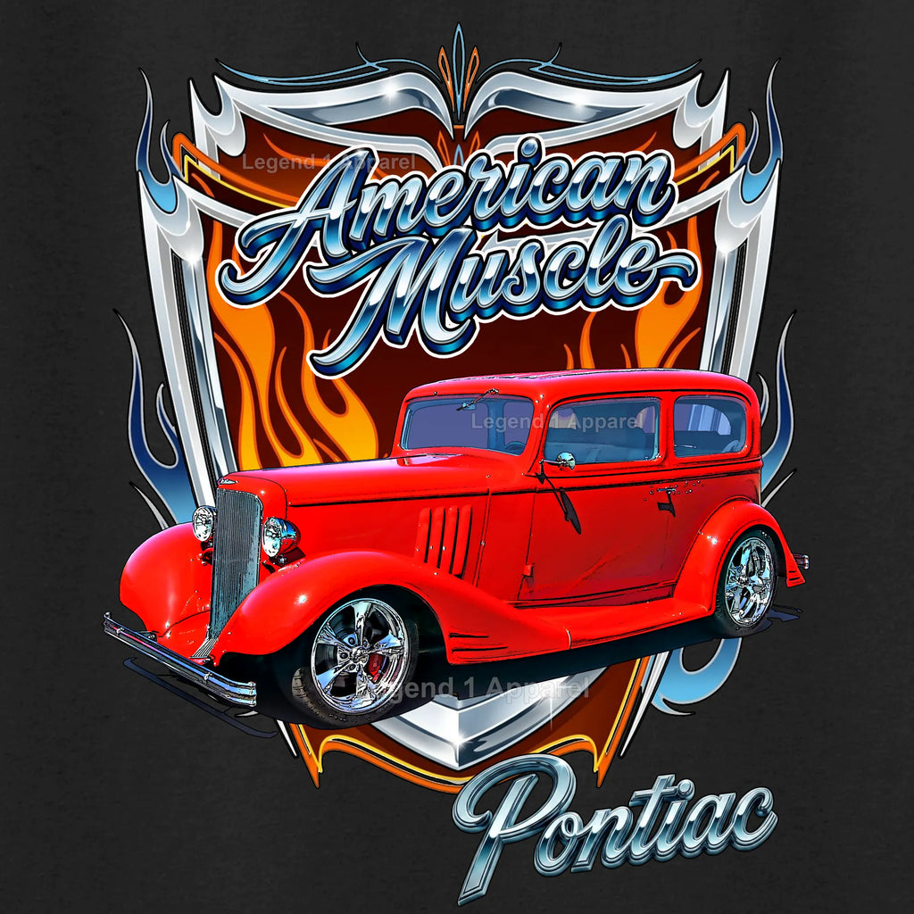 1933 Pontiac Coupe American Muscle T-Shirt – 33 5 Window Coupe Ford Car Graphic Tee