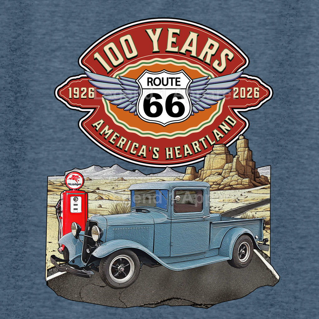 1933 Ford Pick Up Classic Truck Graphic Tee – Route 66 100 Years T-Shirt