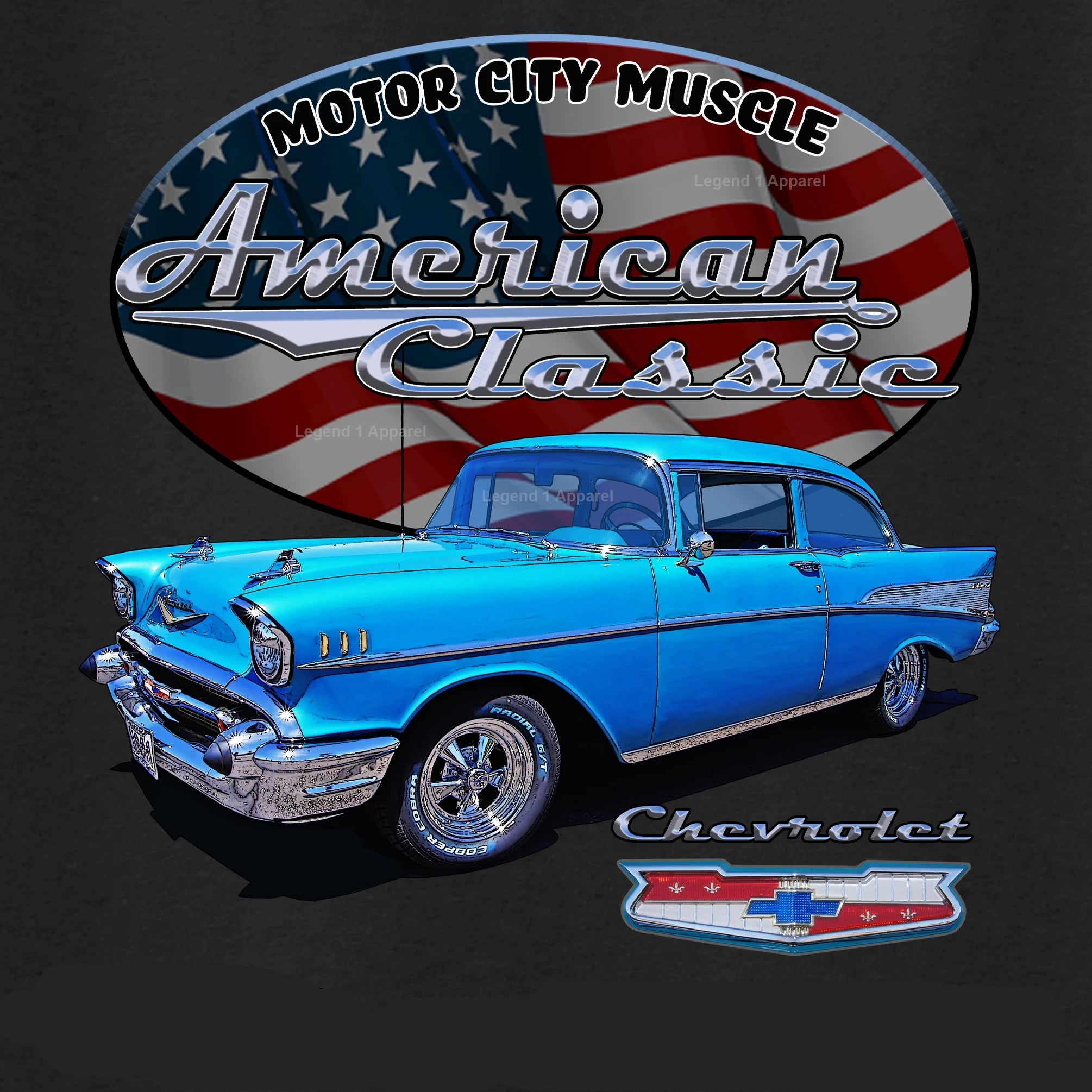1957 Chevrolet Bel Air Coupe - American Classic Muscle Car T-shirt