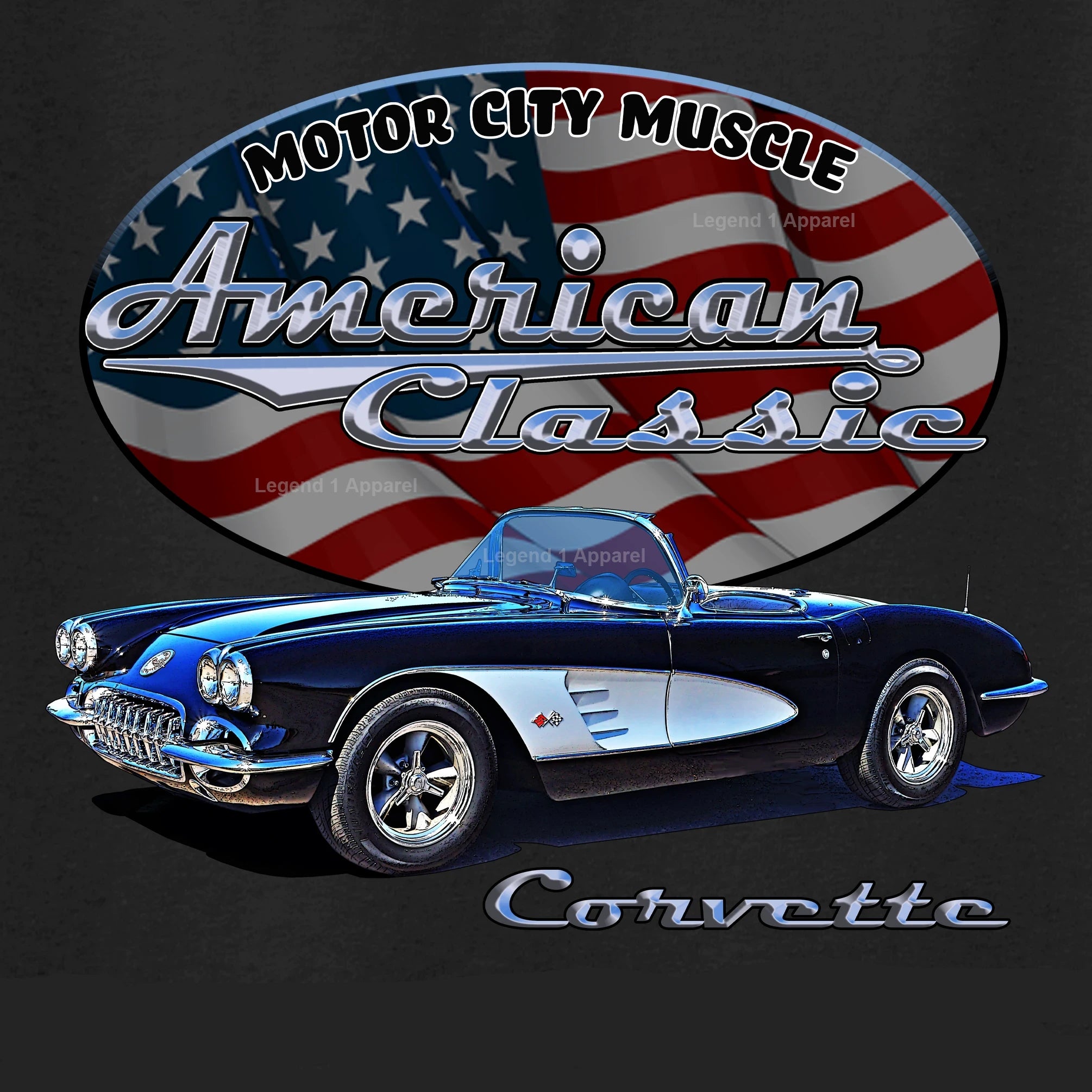 1960 Chevrolet C1 Corvette - American Classic Muscle Car T-shirt