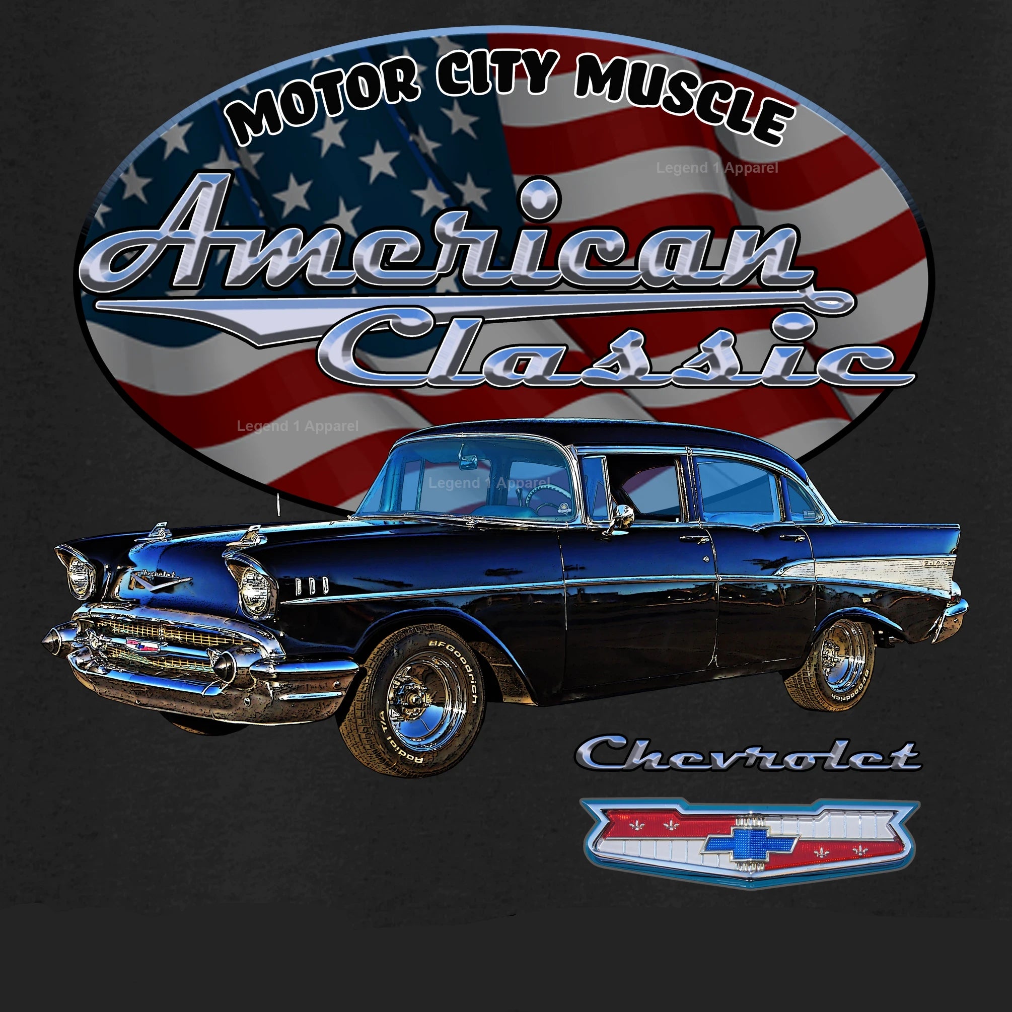 1957 Chevrolet Bel Air Sedan - American Classic Muscle Car T-shirt
