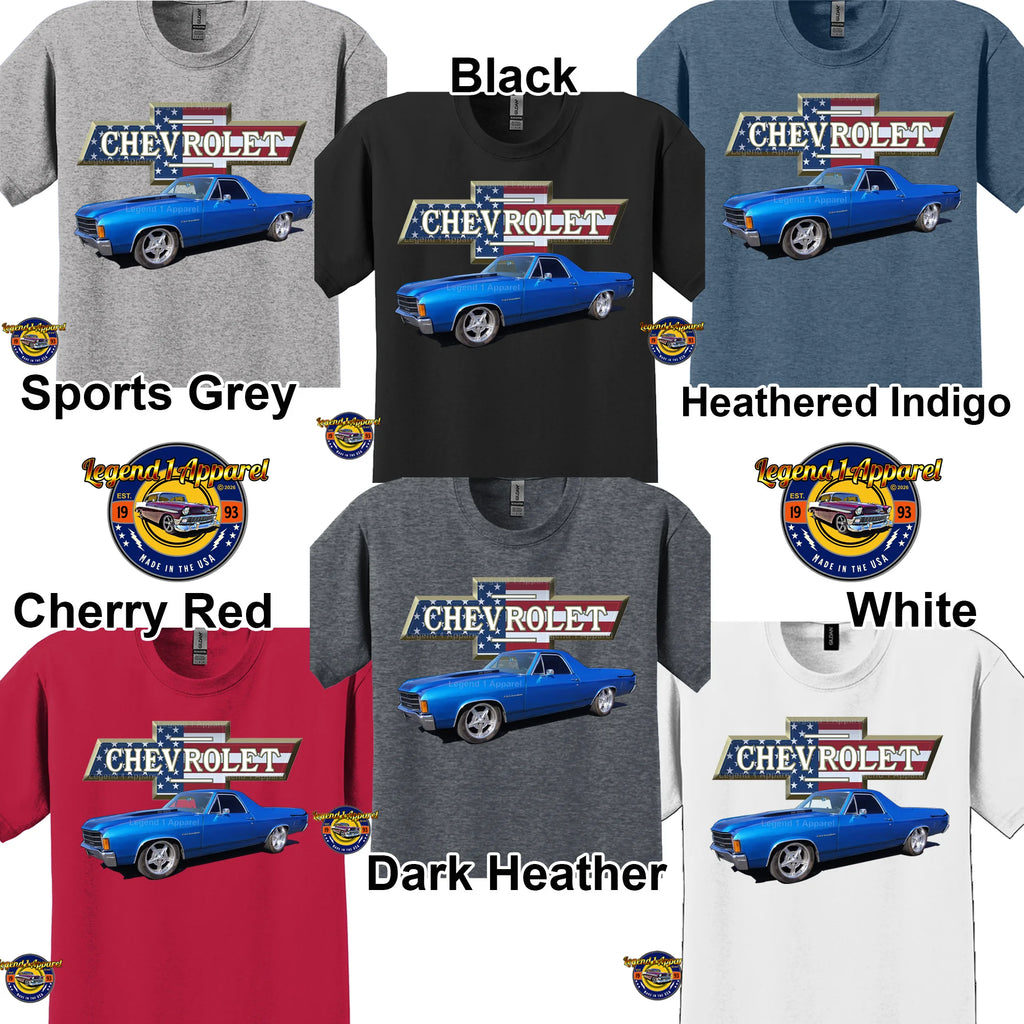 Your Classic Car or Hot Rod custom made T-shirt. Send us a picture of your car. Chevy Patriotic Bowtie