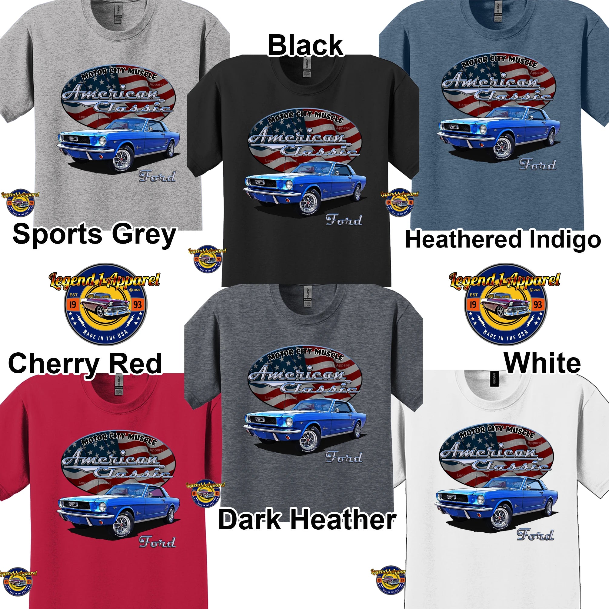 1966 Ford Mustang Coupe - American Classic Muscle Car T-shirt (Copy)