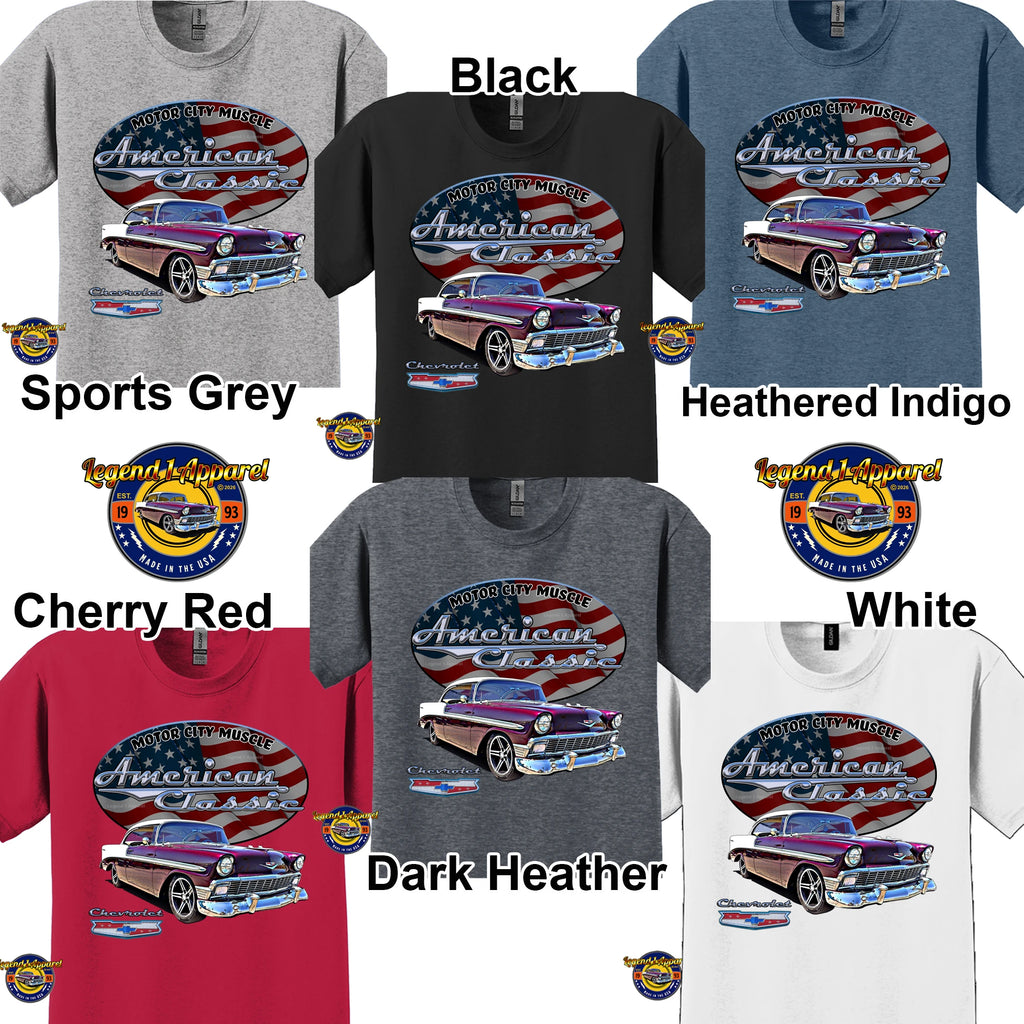 1956 Chevrolet Bel Air Coupe - American Classic Muscle Car T-shirt