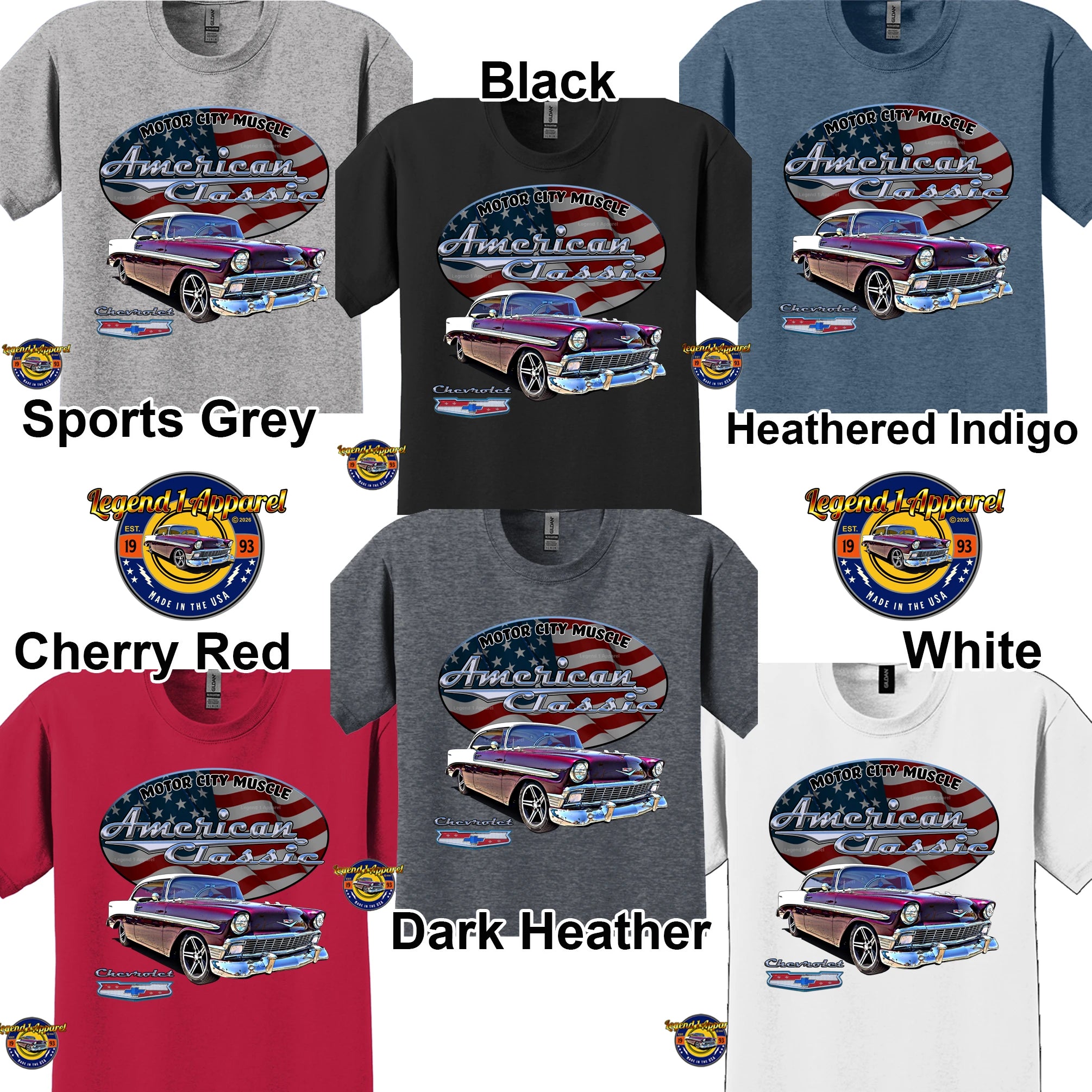 1956 Chevrolet Bel Air Coupe - American Classic Muscle Car T-shirt
