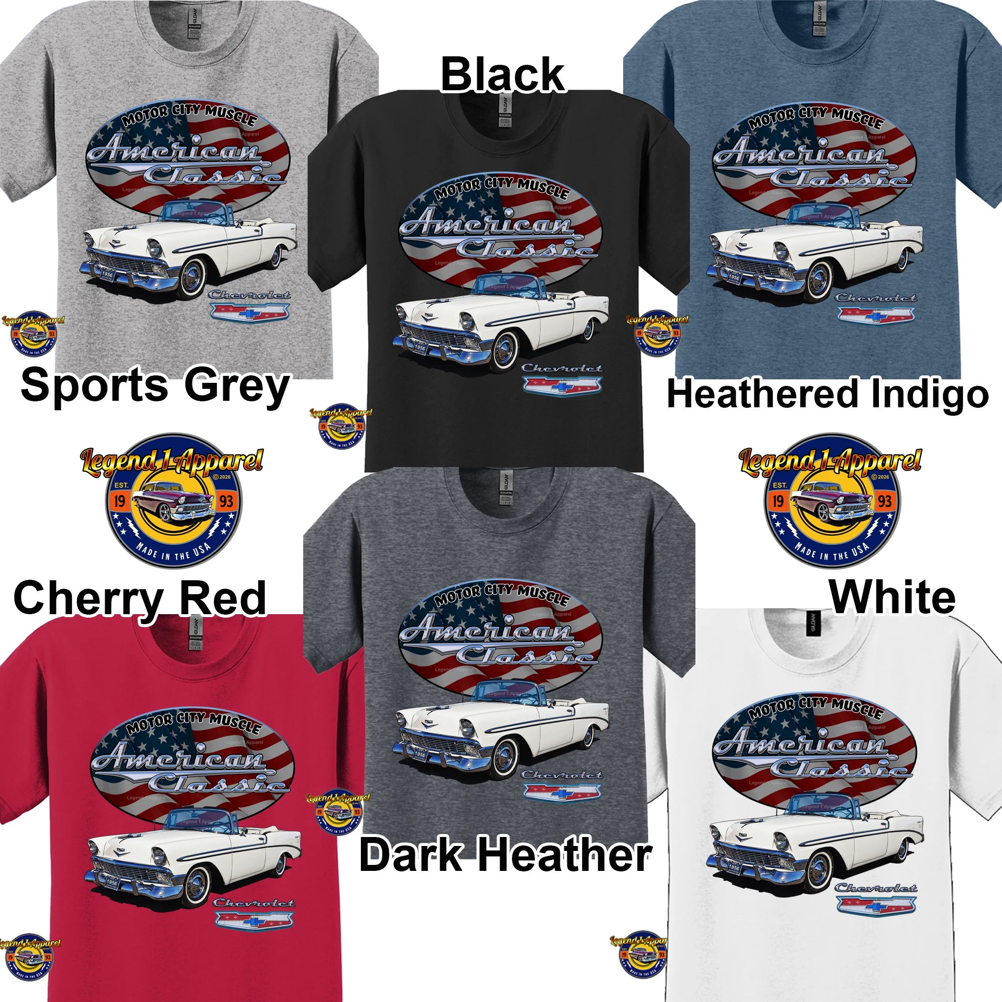 1956 Chevrolet Bel Air Convertible - American Classic Muscle Car T-shirt