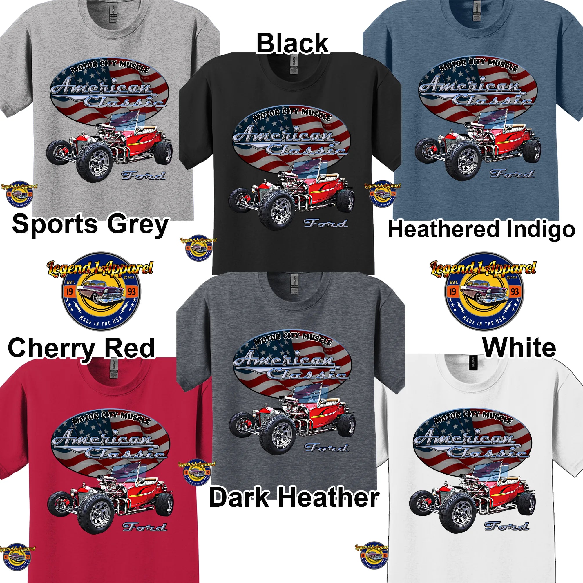 1923 Ford T-Bucket American Classic Muscle Car T-shirt