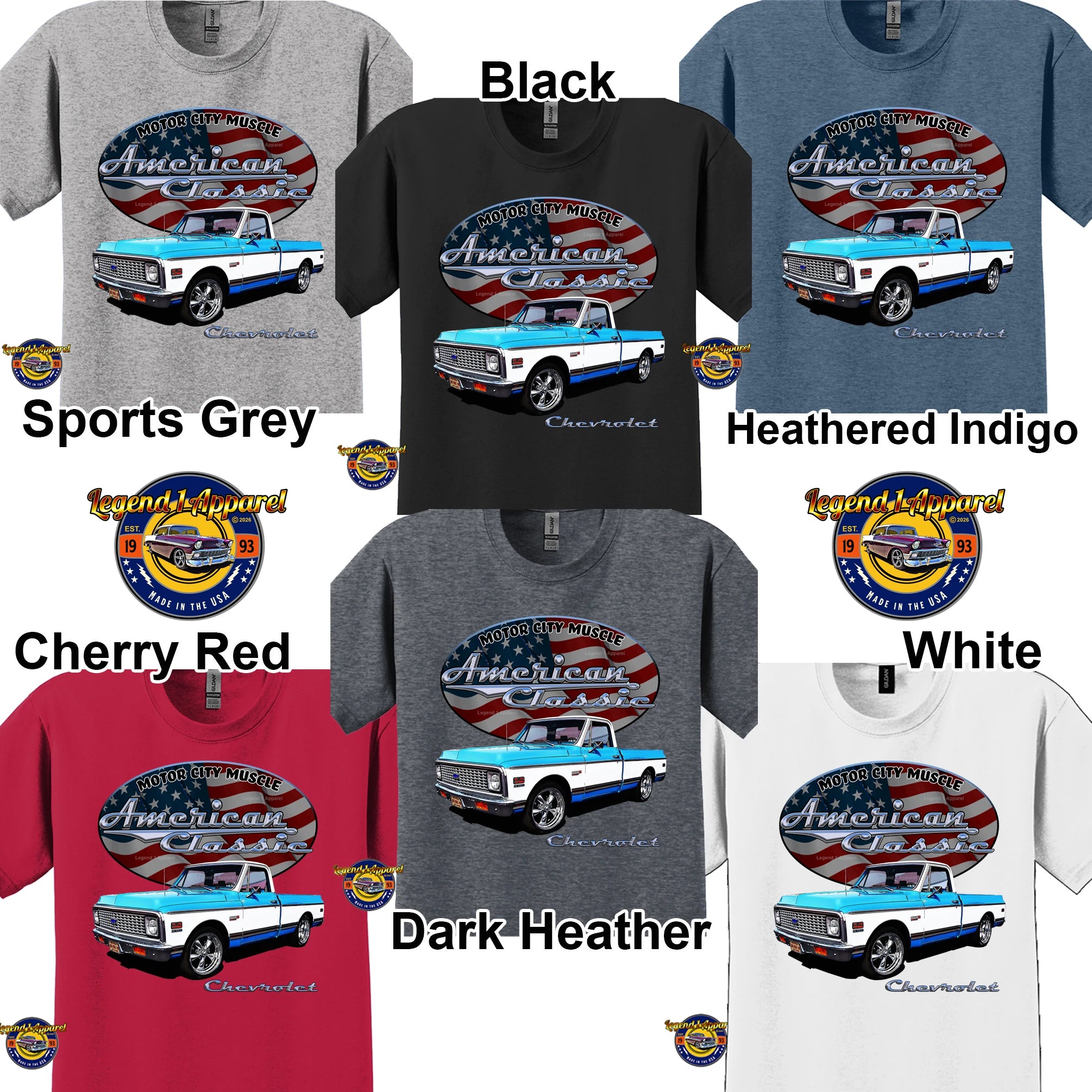 1972 Chevrolet C10 Pick Up - American Classic Muscle Truck T-shirt
