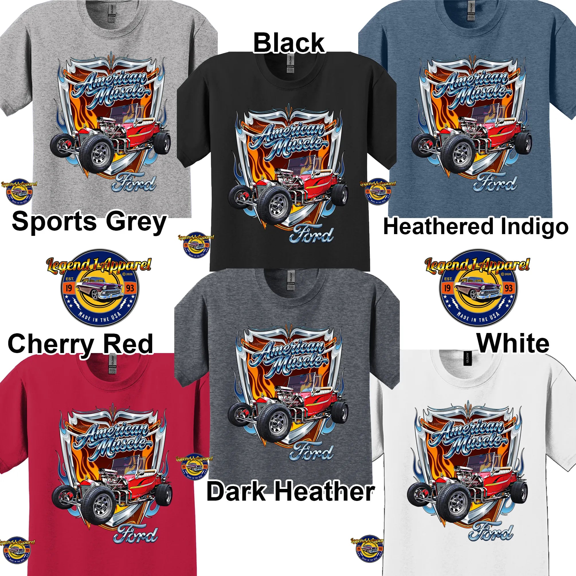 1923 Ford T Bucket American Muscle T-Shirt – 23 Ford Car Graphic Tee