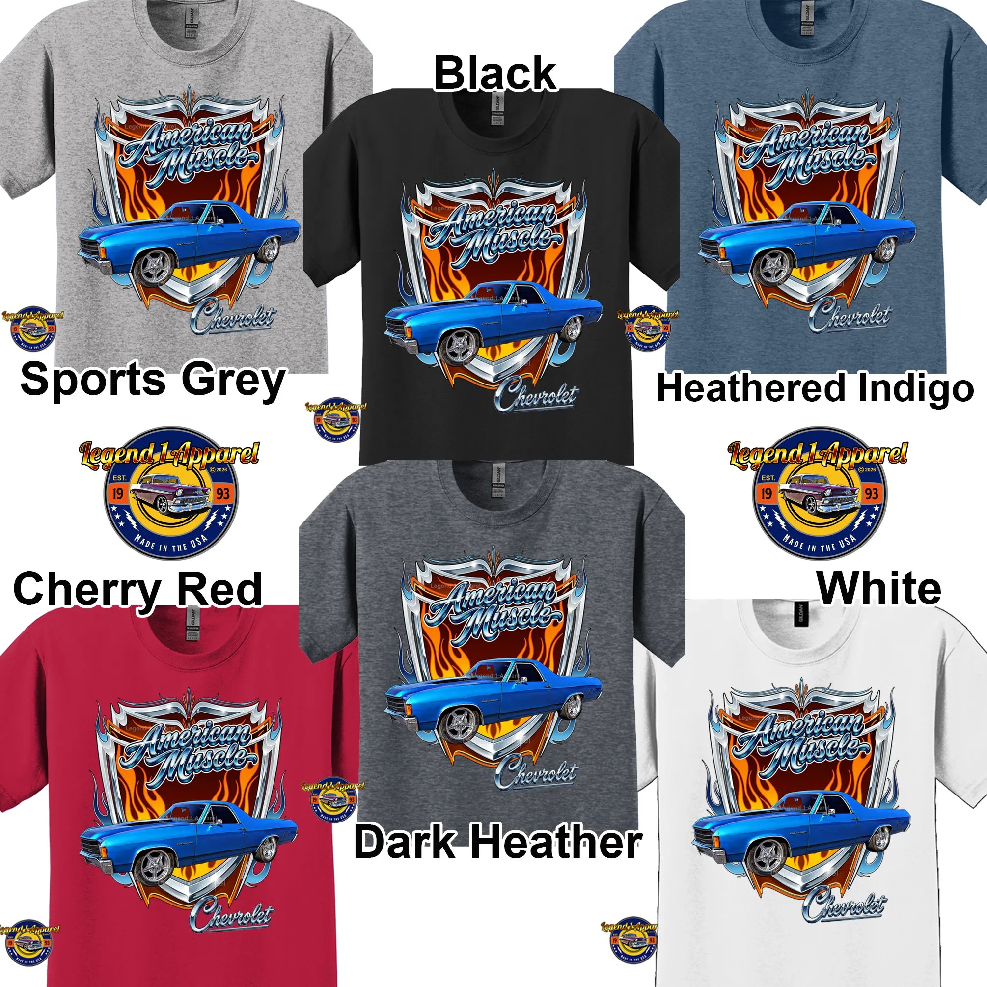 1972 Chevrolet El Camino SS American Muscle T-Shirt – 72 Chevy Classic Truck Graphic Tee
