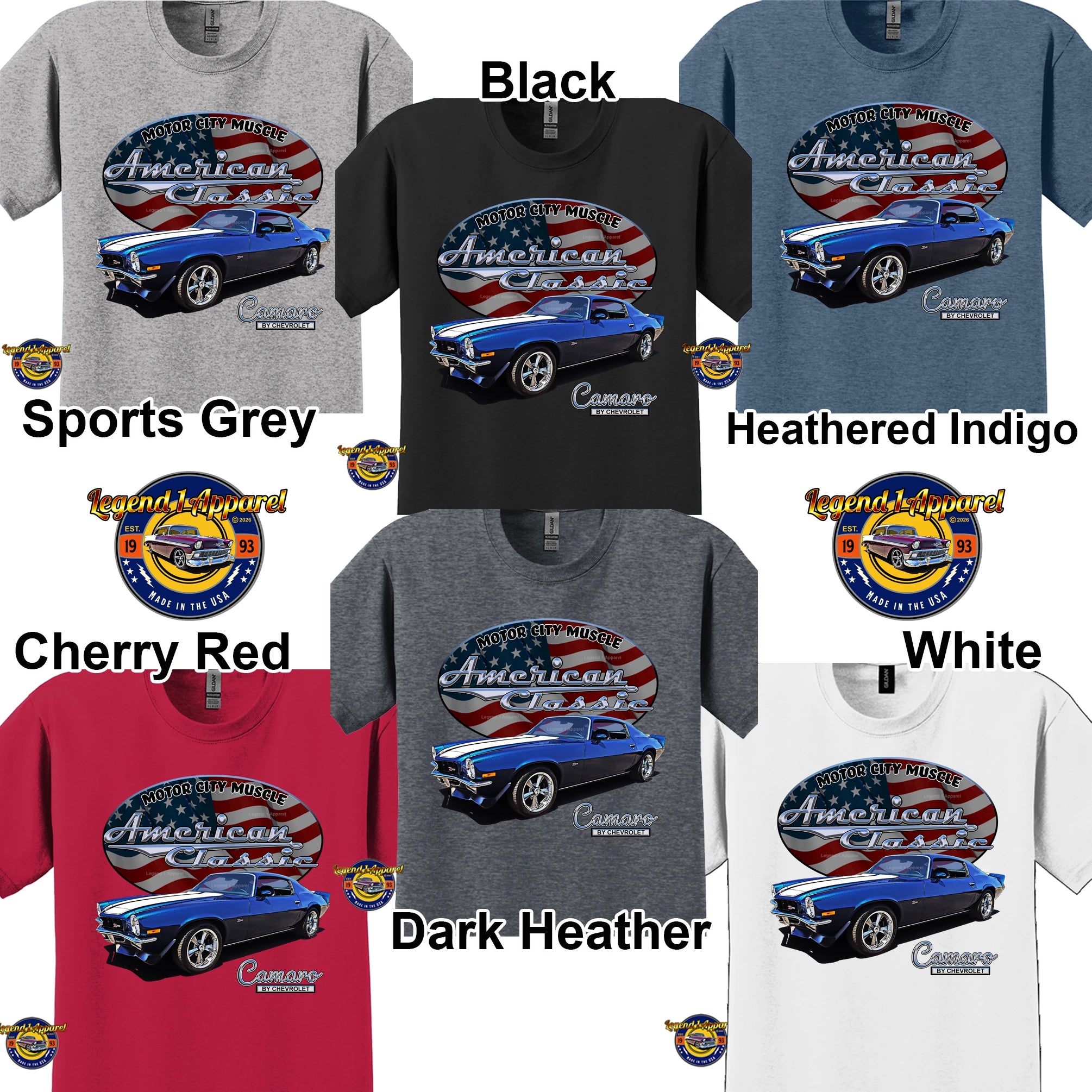 1973 Chevrolet Camaro - American Classic Muscle Car T-shirt