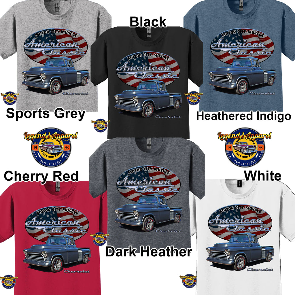 1955 Chevrolet Pick Up - American Classic Muscle Truck T-shirt