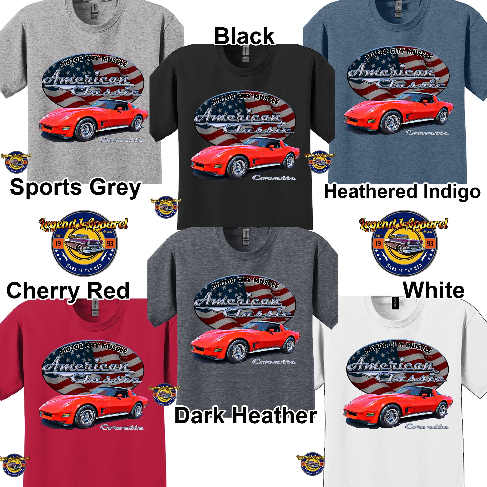 1980 Chevrolet C3 Corvette - American Classic Muscle Car T-shirt