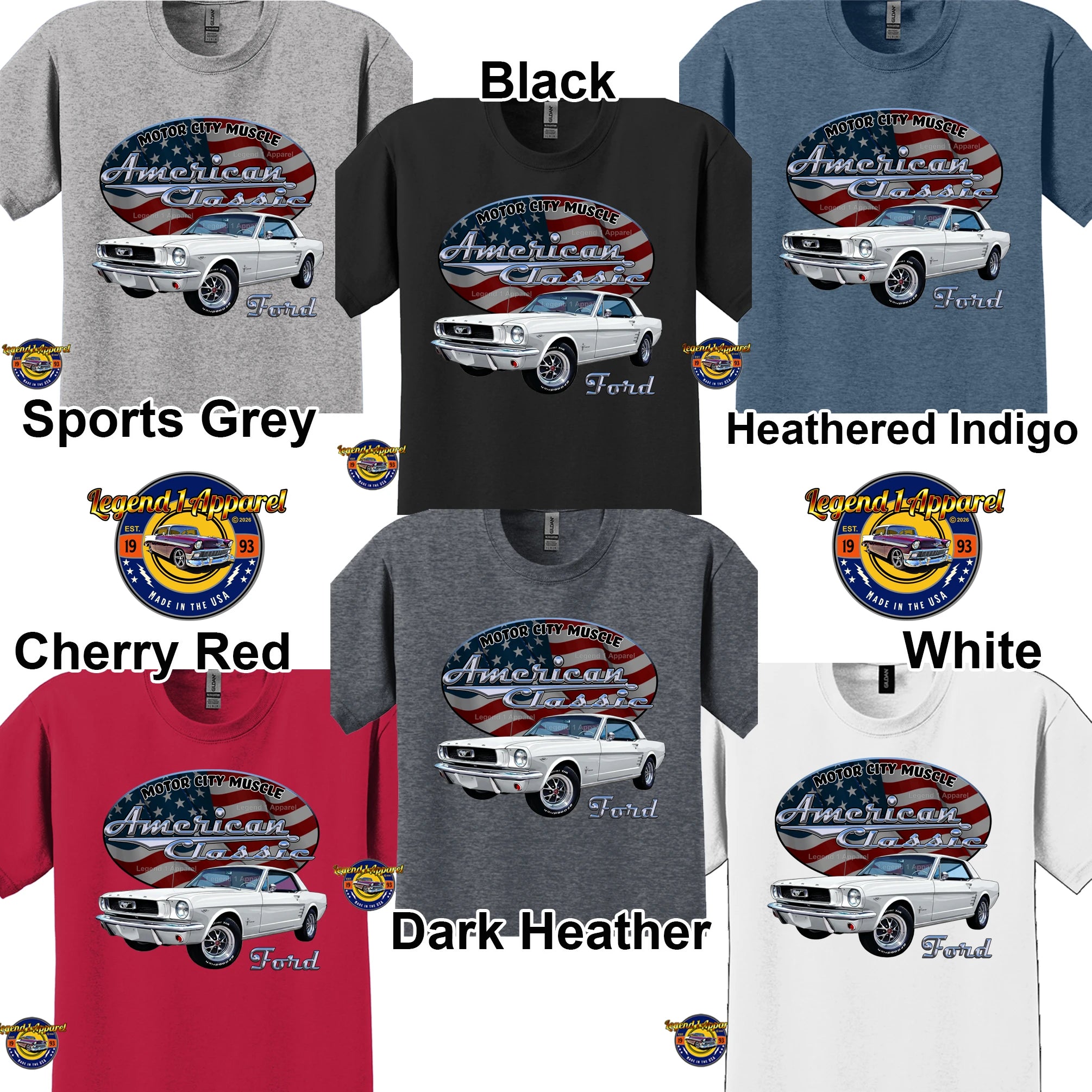 1966 Ford Mustang Coupe - American Classic Muscle Car T-shirt
