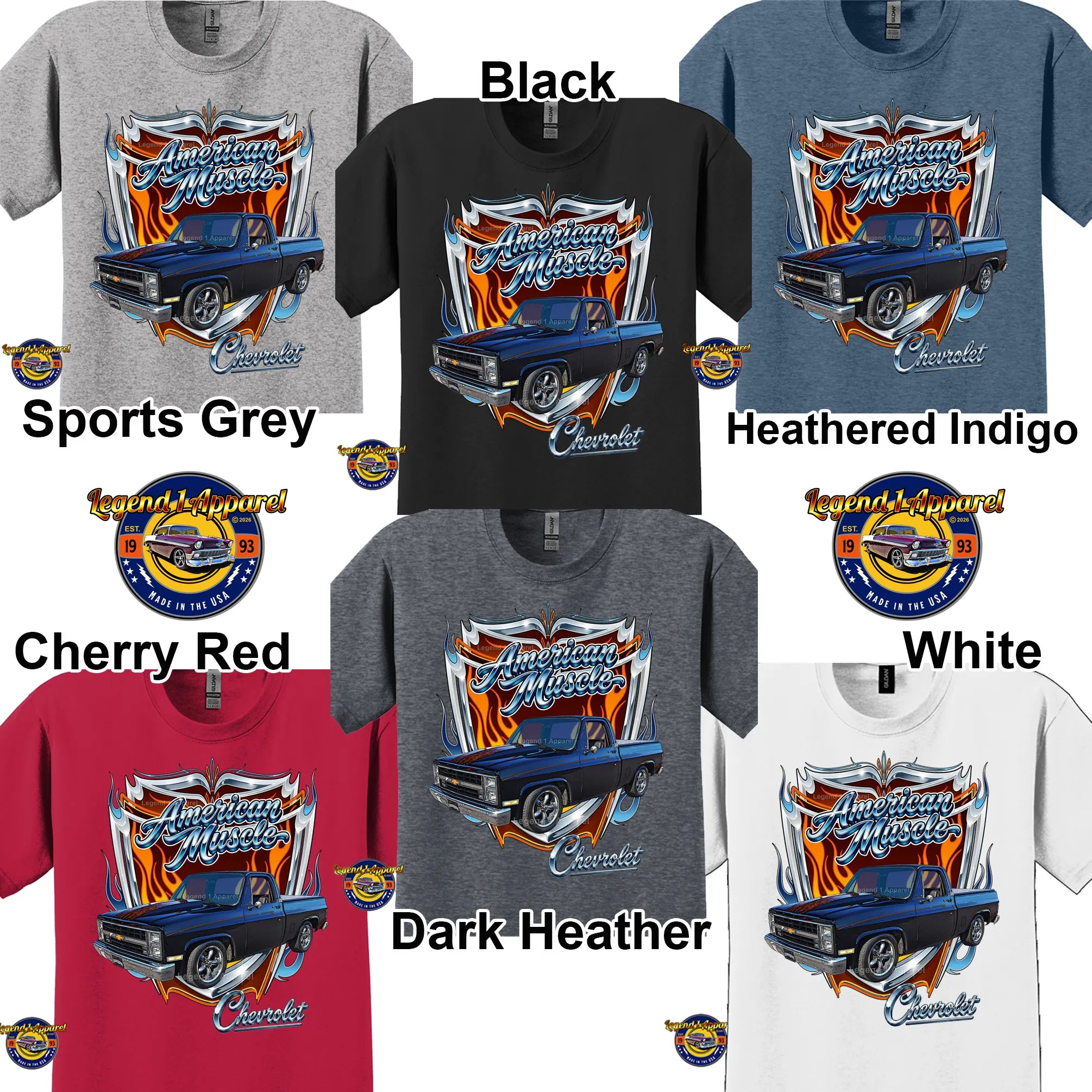 1985 Chevrolet Truck American Muscle T-Shirt – 85 Chevy C10 Classic Pick Up Graphic Tee