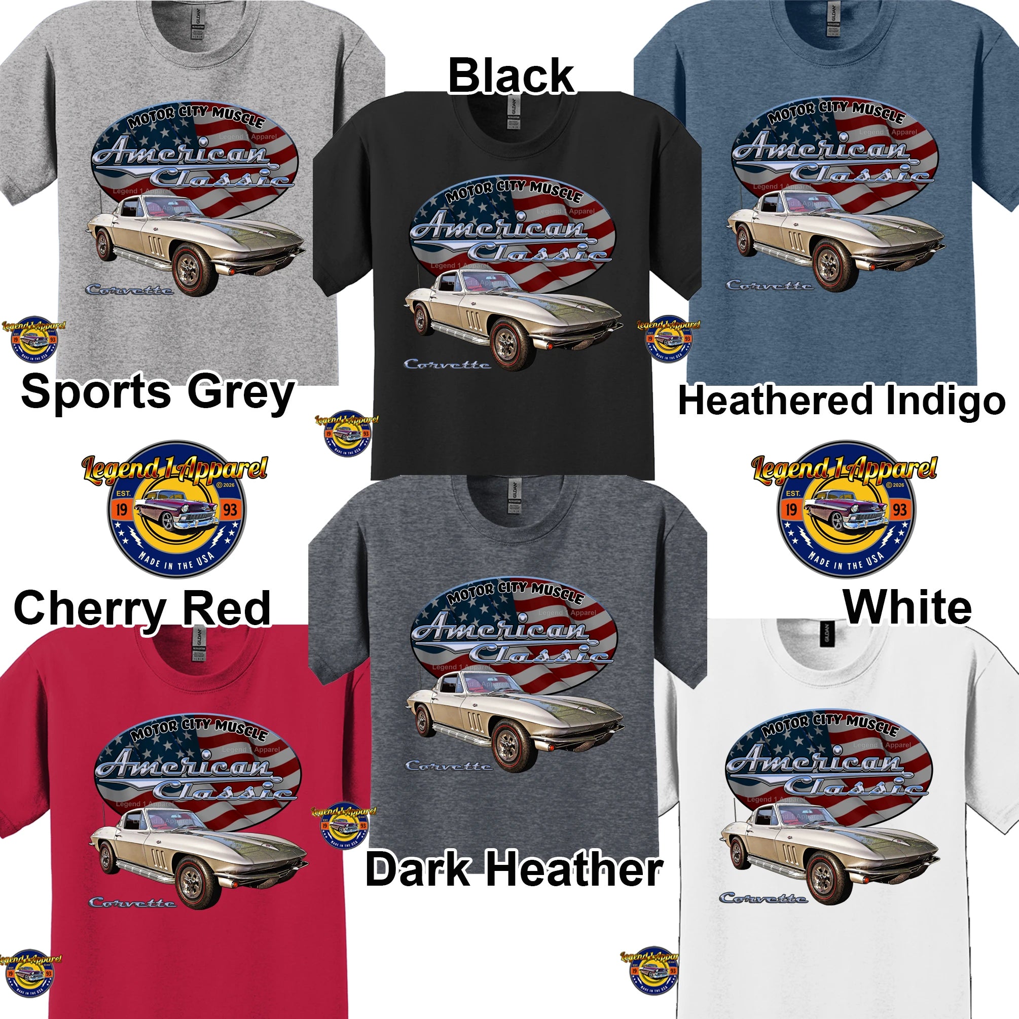 1965 Chevrolet C2 Corvette - American Classic Muscle Car T-shirt