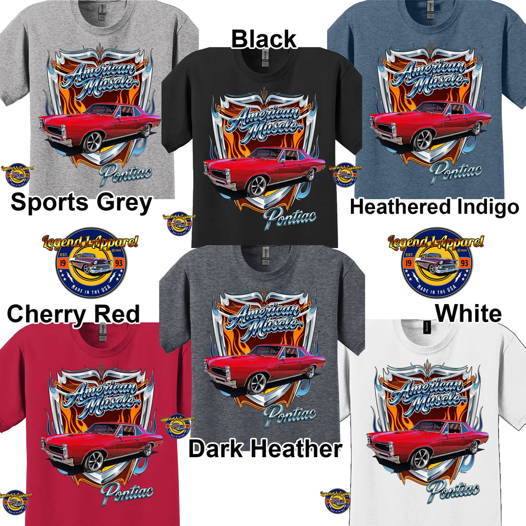 1965 Pontiac Le Mans American Muscle T-Shirt – 65 Lemans Classic Car Graphic Tee