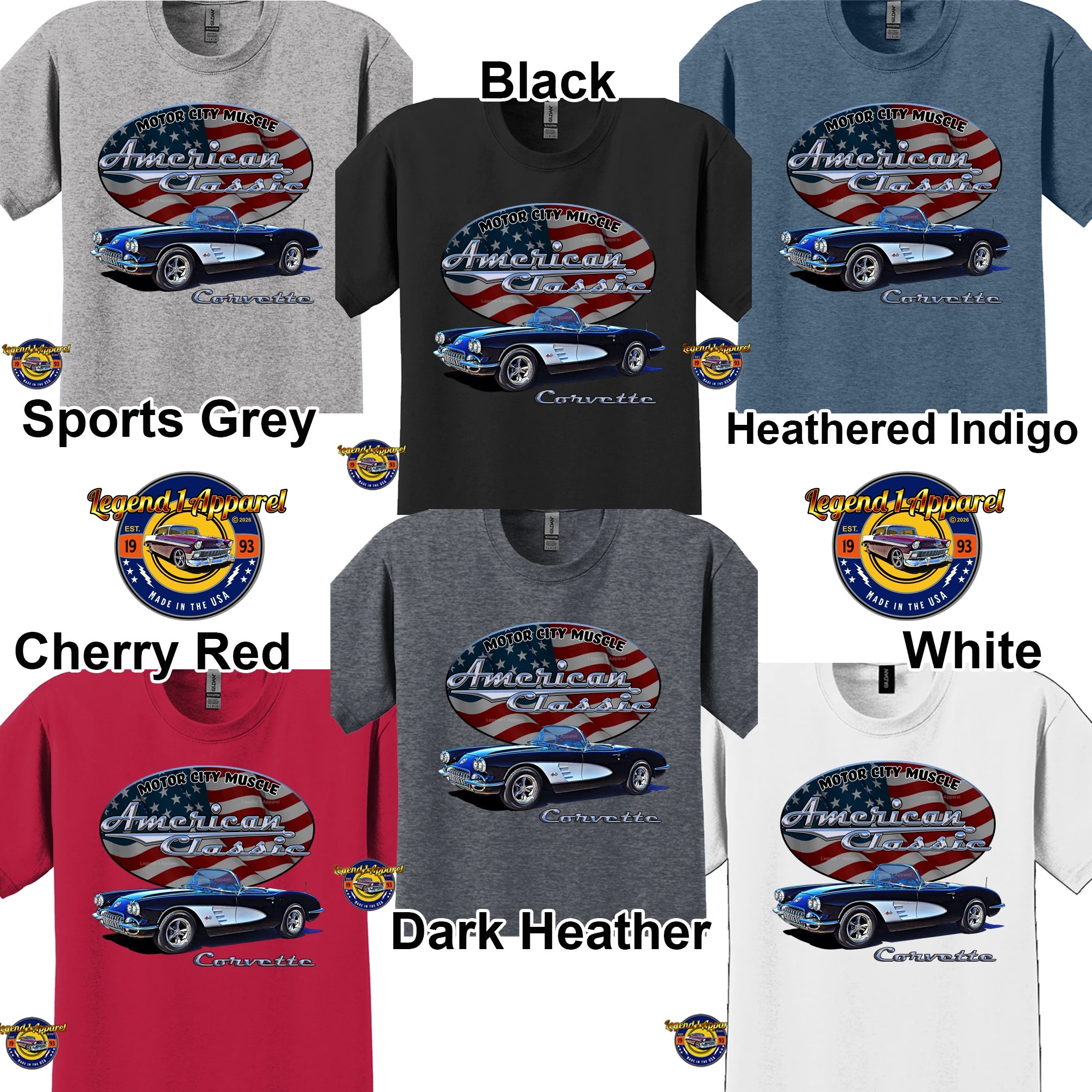 1960 Chevrolet C1 Corvette - American Classic Muscle Car T-shirt