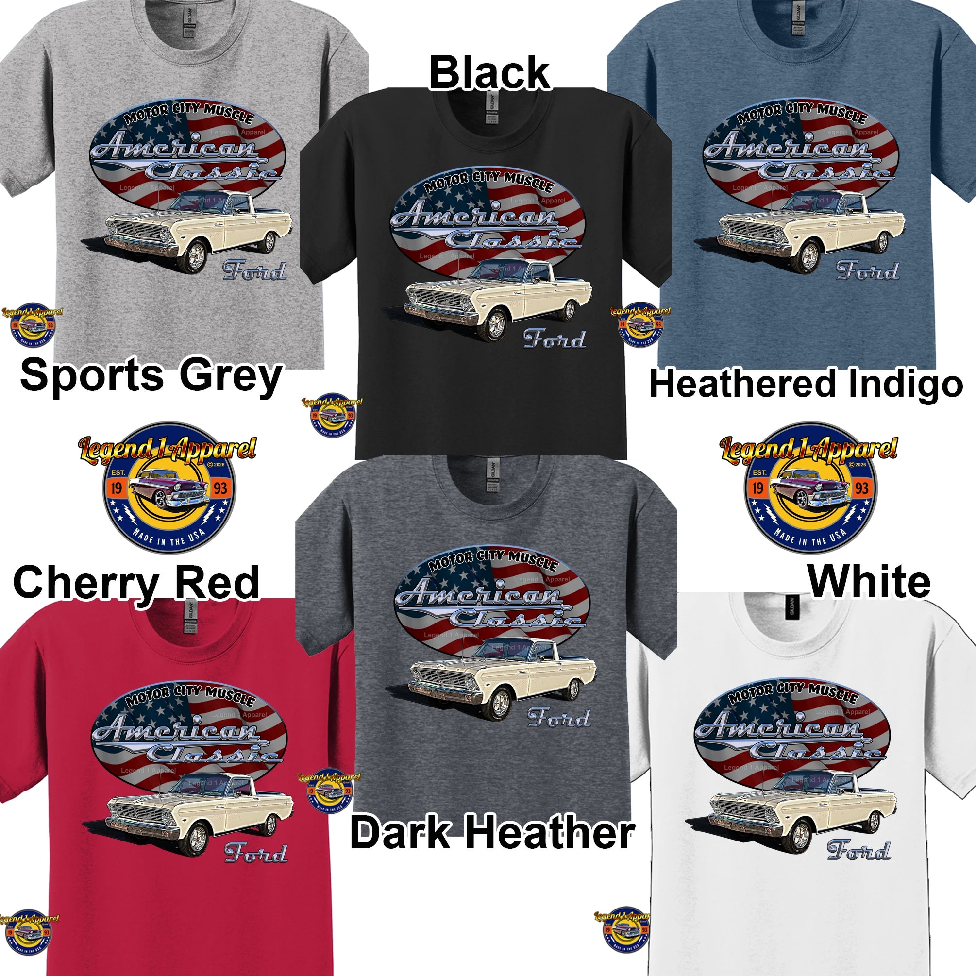 1965 Ford Ranchero - American Classic Muscle Car T-shirt