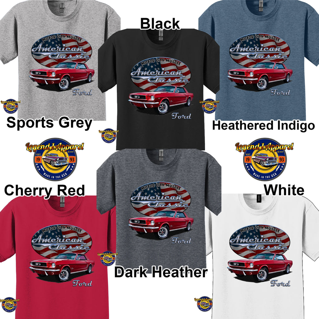 1966 Ford Mustang Coupe - American Classic Muscle Car T-shirt