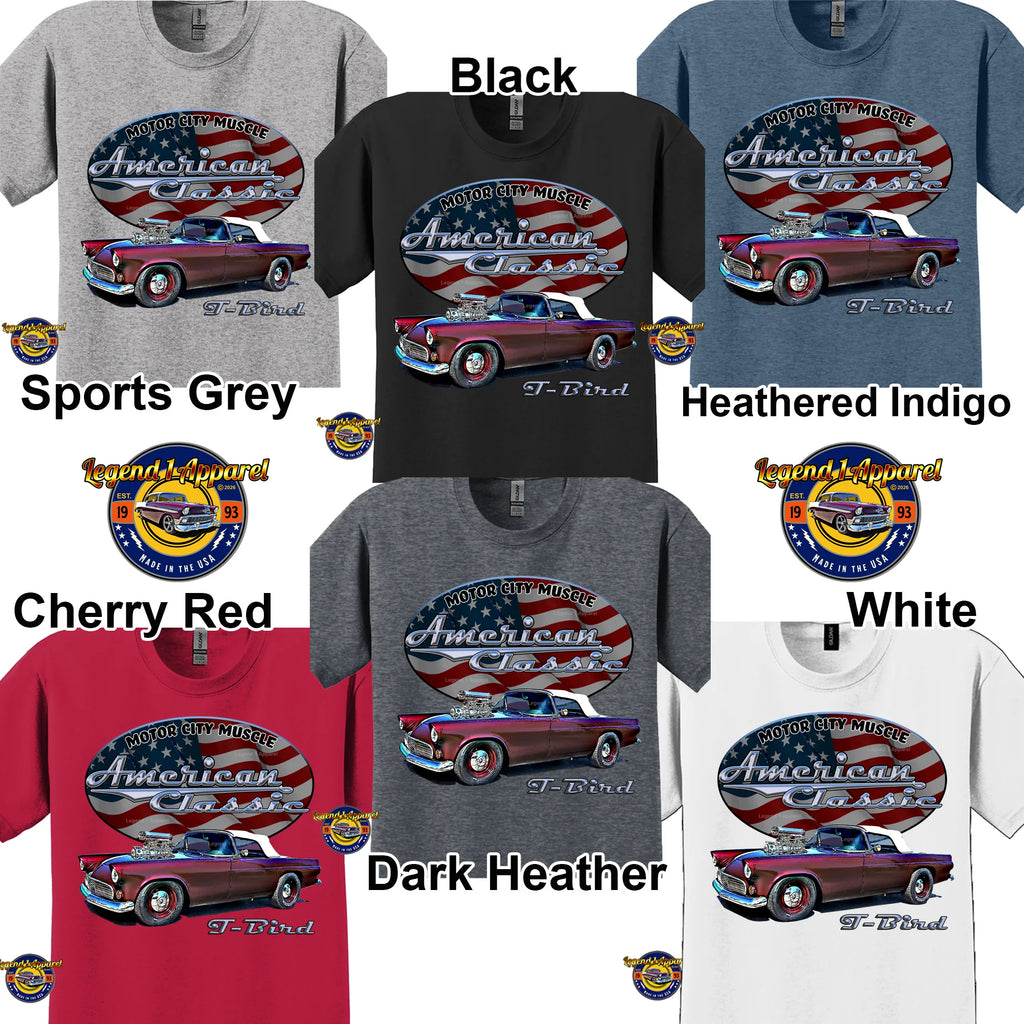 1955 Ford Thunderbird - American Classic Muscle Car T-shirt